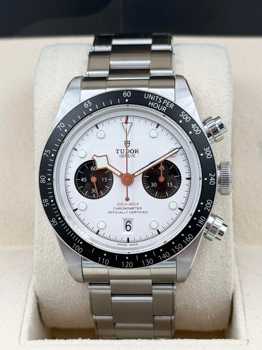 二手 USED TUDOR 帝舵 BLACK BAY CHRONOGRAPH 79360N 白色面 2023年8月 全套