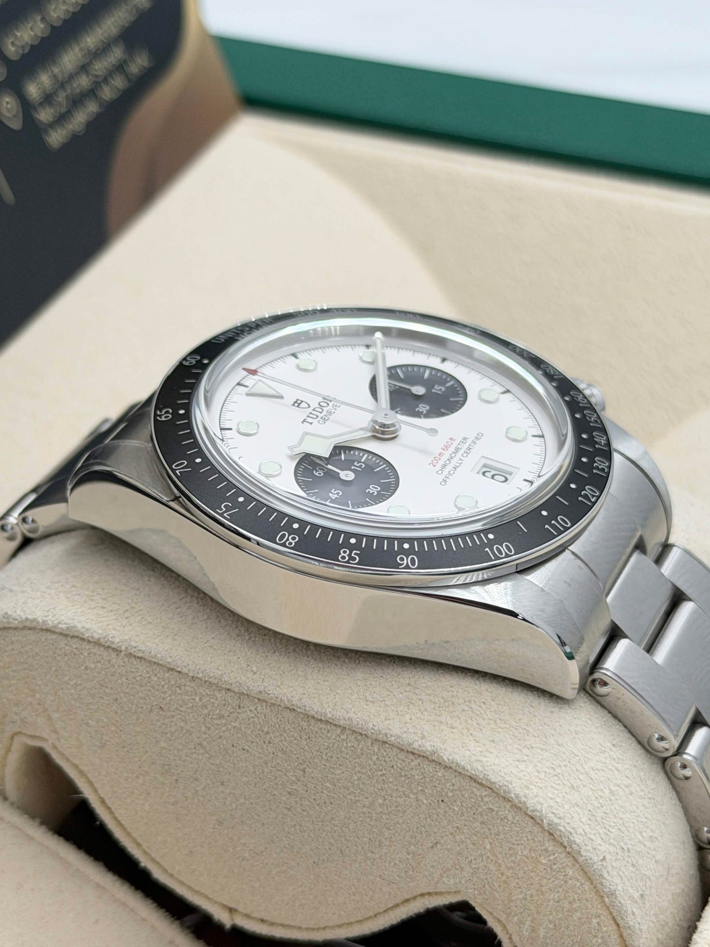 二手 USED TUDOR 帝舵 BLACK BAY CHRONOGRAPH 79360N 白色面 2023年8月 全套