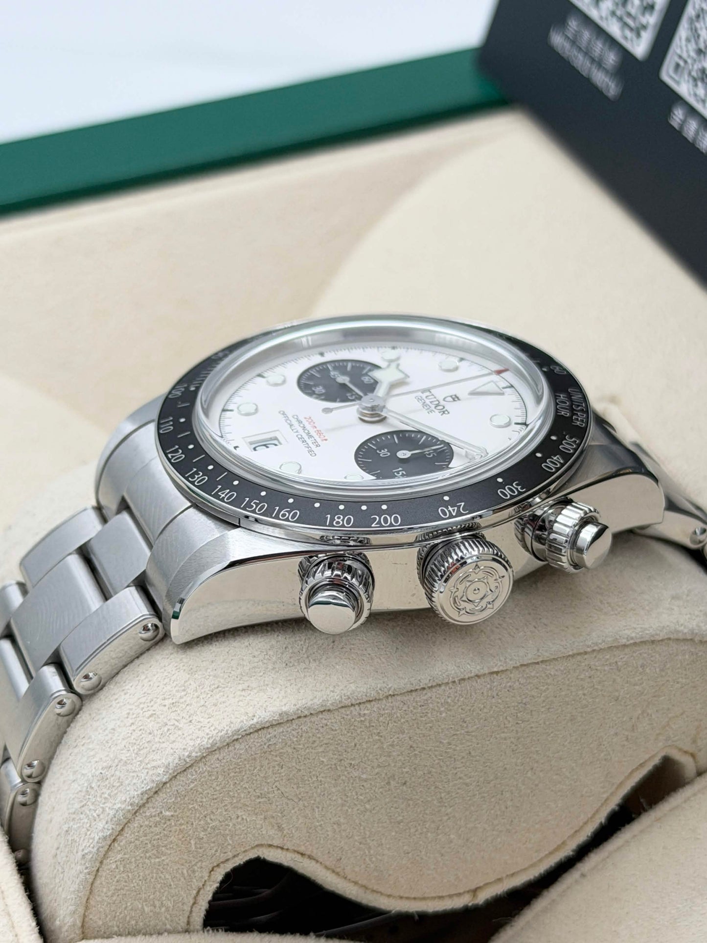 二手 USED TUDOR 帝舵 BLACK BAY CHRONOGRAPH 79360N 白色面 2023年8月 全套