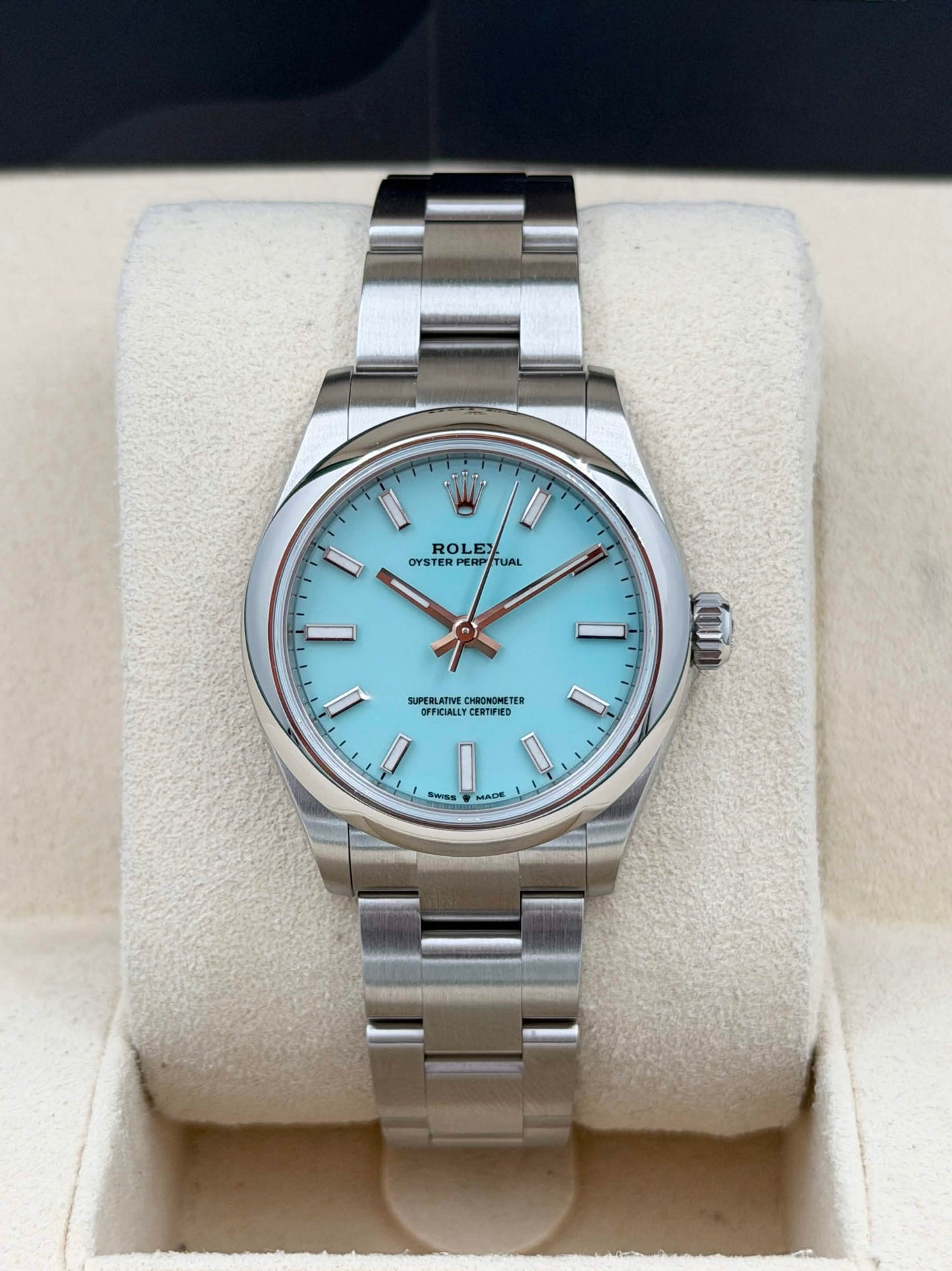 BRAND NEW 全新 ROLEX 勞力士 OYSTER PERPETUAL 277200 綠松石藍色 2026年8月 全套