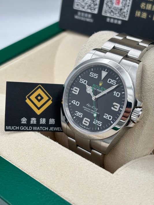 二手 USED  ROLEX 勞力士 AIRKING 126900 黑色 2023年1月 全套 FULL SET