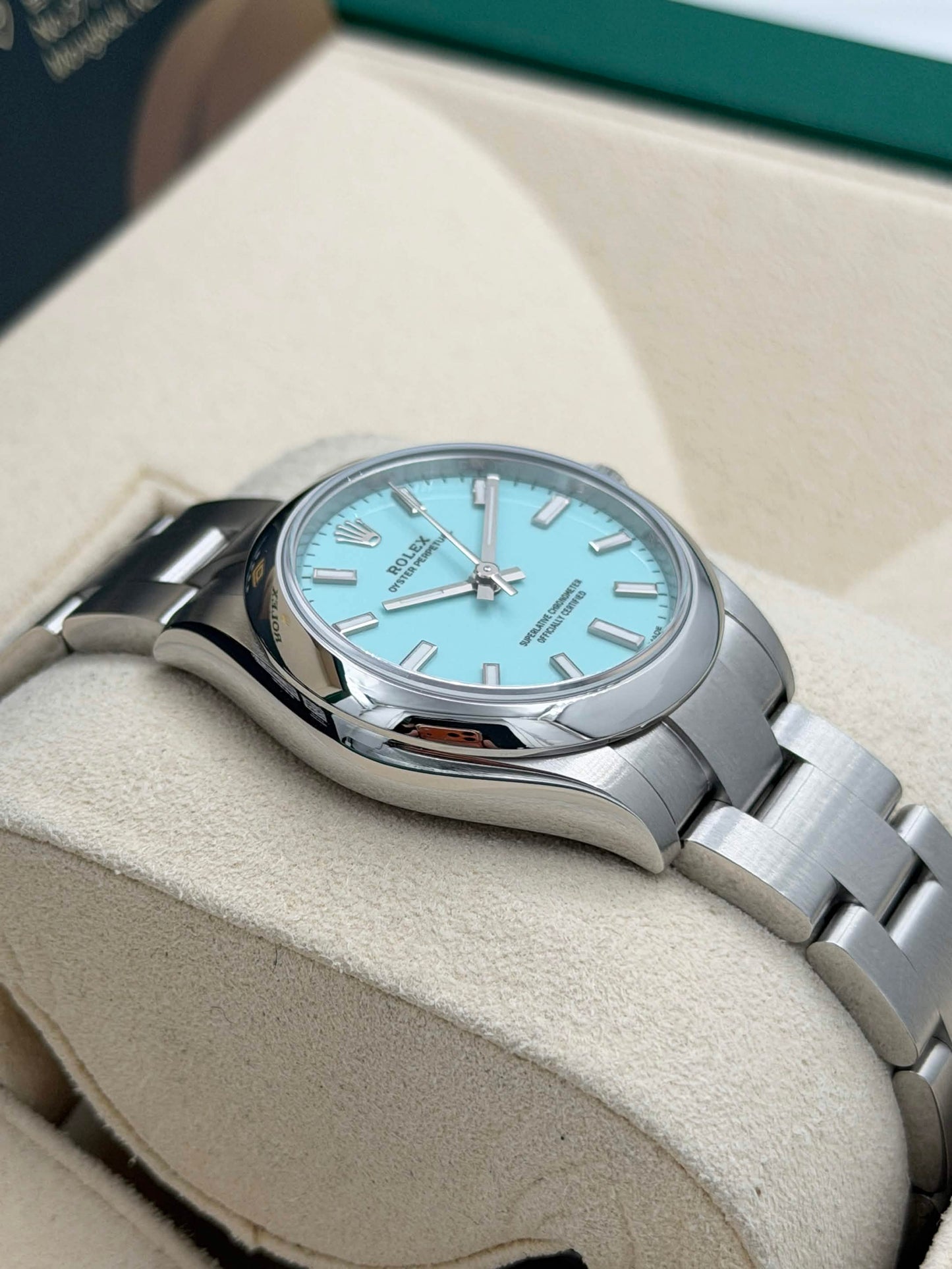 BRAND NEW 全新 ROLEX 勞力士 OYSTER PERPETUAL 277200 綠松石藍色 2026年8月 全套