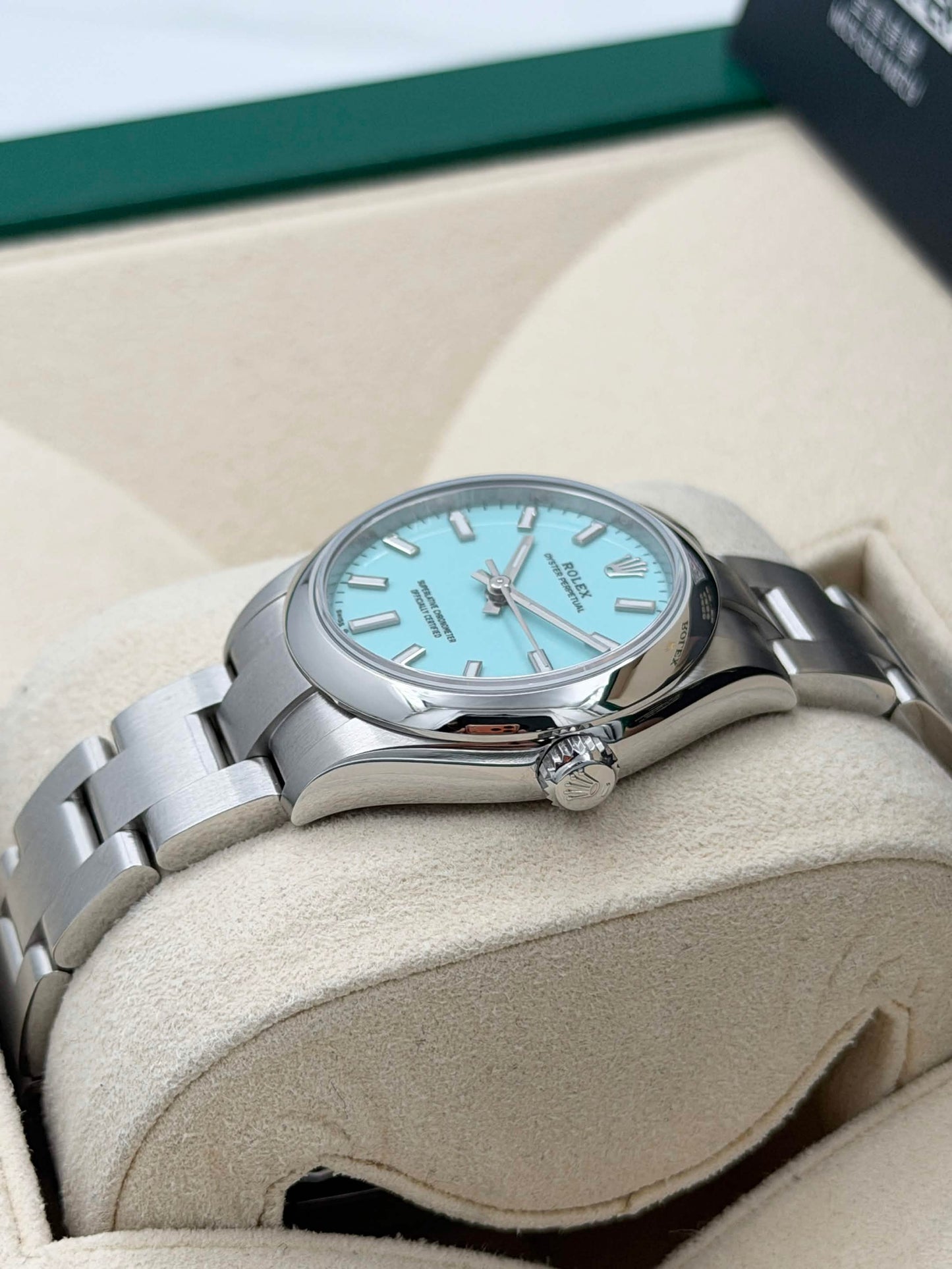 BRAND NEW 全新 ROLEX 勞力士 OYSTER PERPETUAL 277200 綠松石藍色 2026年8月 全套
