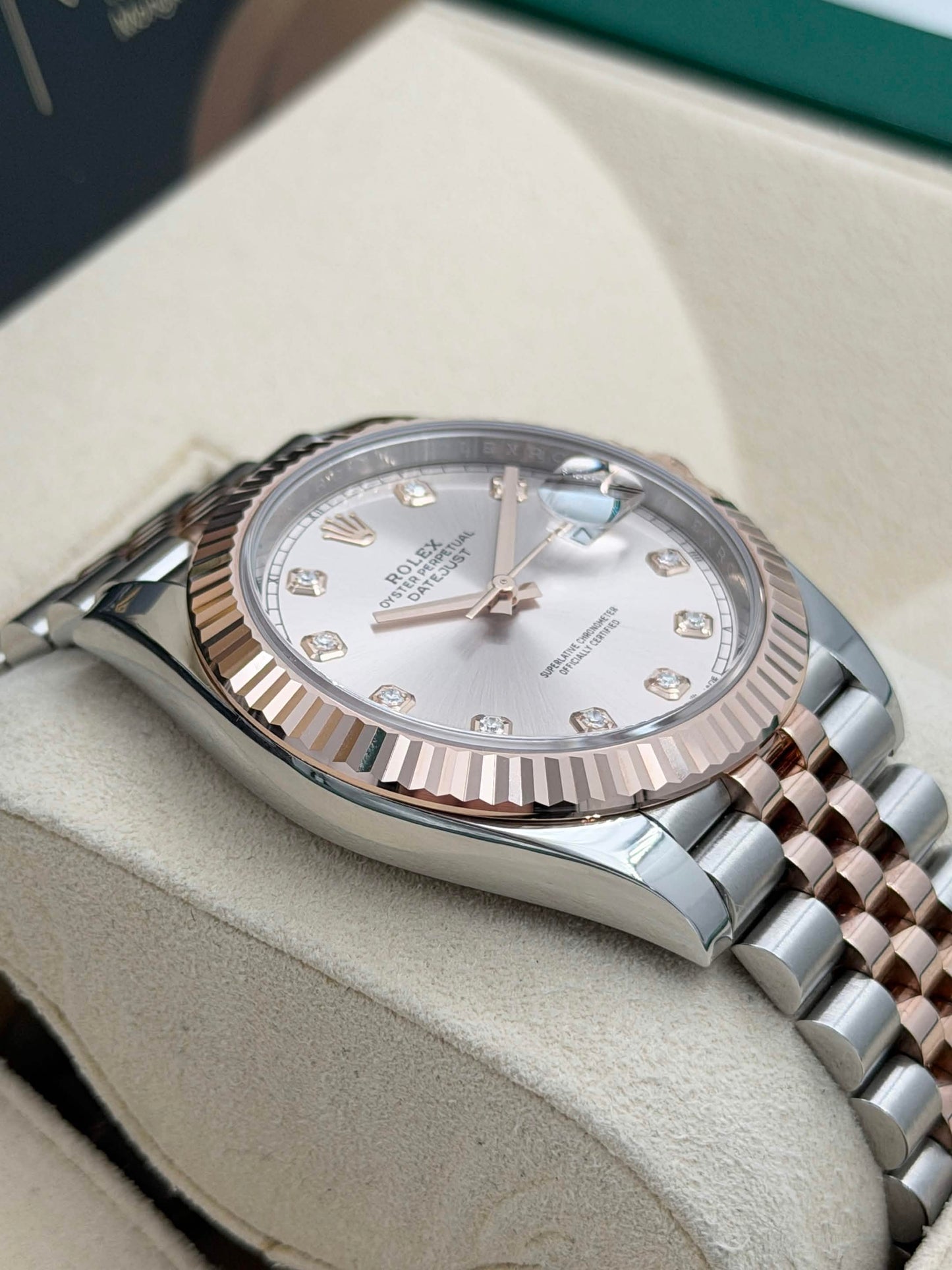 二手 USED ROLEX 勞力士 DATEJUST 126331 日亮金色 鑽石字 2021年7月 全套