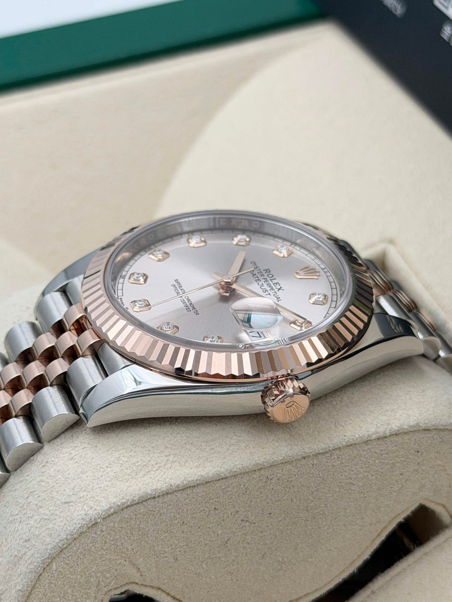 二手 USED ROLEX 勞力士 DATEJUST 126331 日亮金色 鑽石字 2021年7月 全套