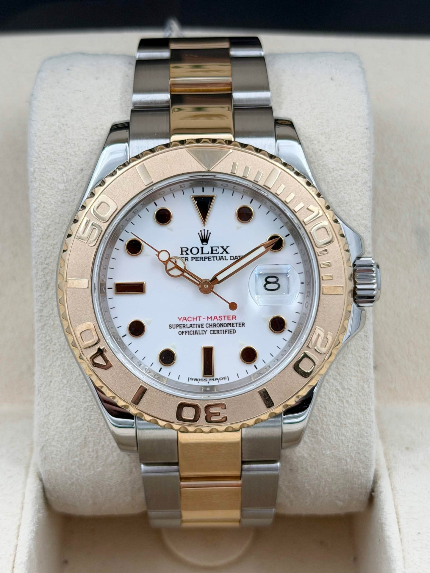 二手 USED ROLEX 勞力士 YACHT-MASTER 16623 白色面 2013年2月