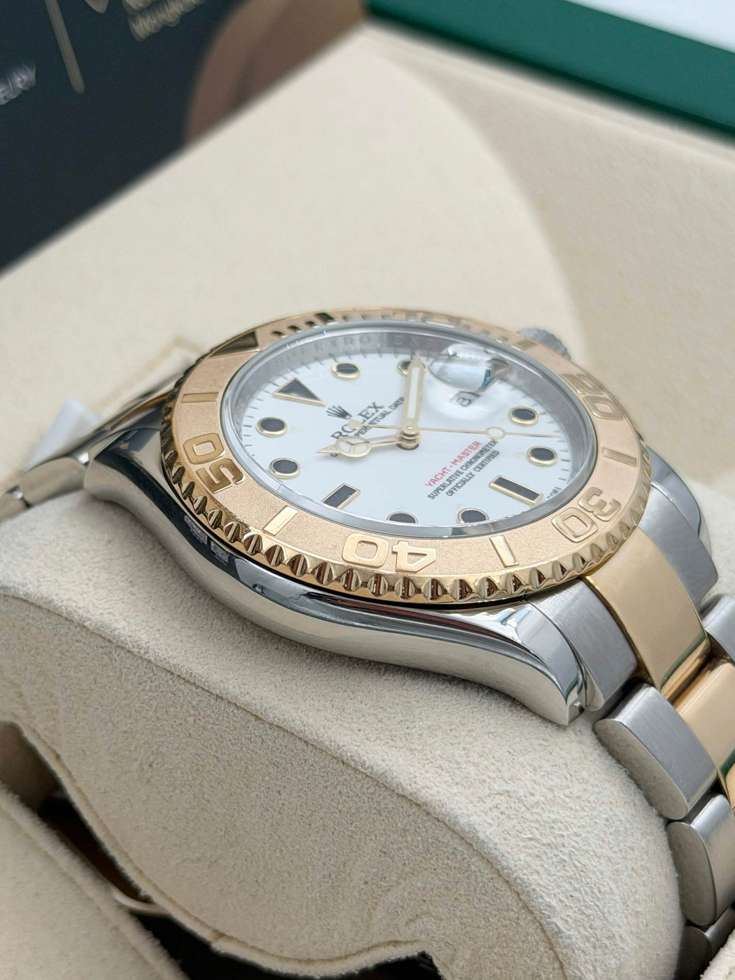 二手 USED ROLEX 勞力士 YACHT-MASTER 16623 白色面 2013年2月