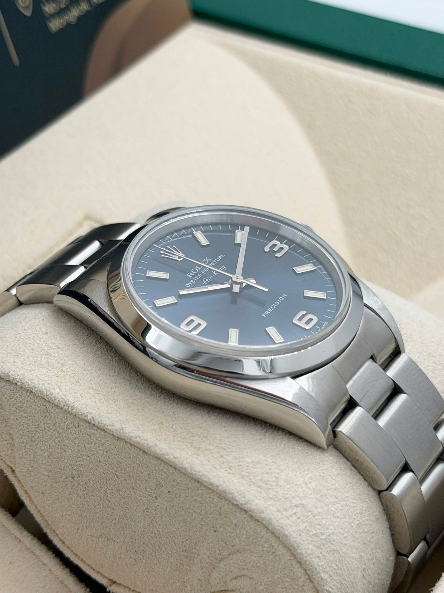 [SOLD OUT]二手 USED ROLEX 勞力士 AIR KING 14000 藍色 2001年6月