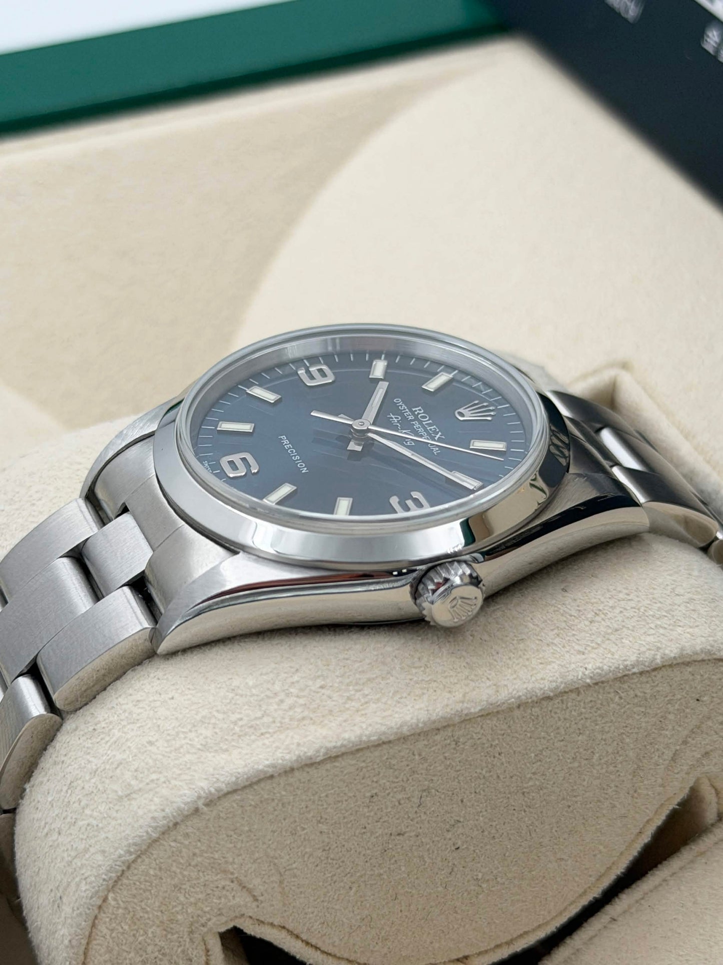 [SOLD OUT]二手 USED ROLEX 勞力士 AIR KING 14000 藍色 2001年6月