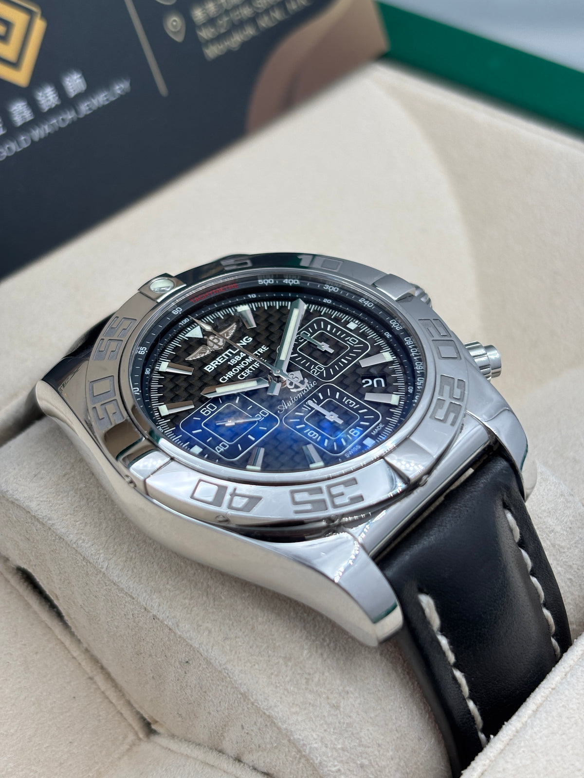 二手 USED BREITLING 百年靈 CHRONOMAT 44 AB011012/BF76 黑色 2021年12月 全套 FULL SET