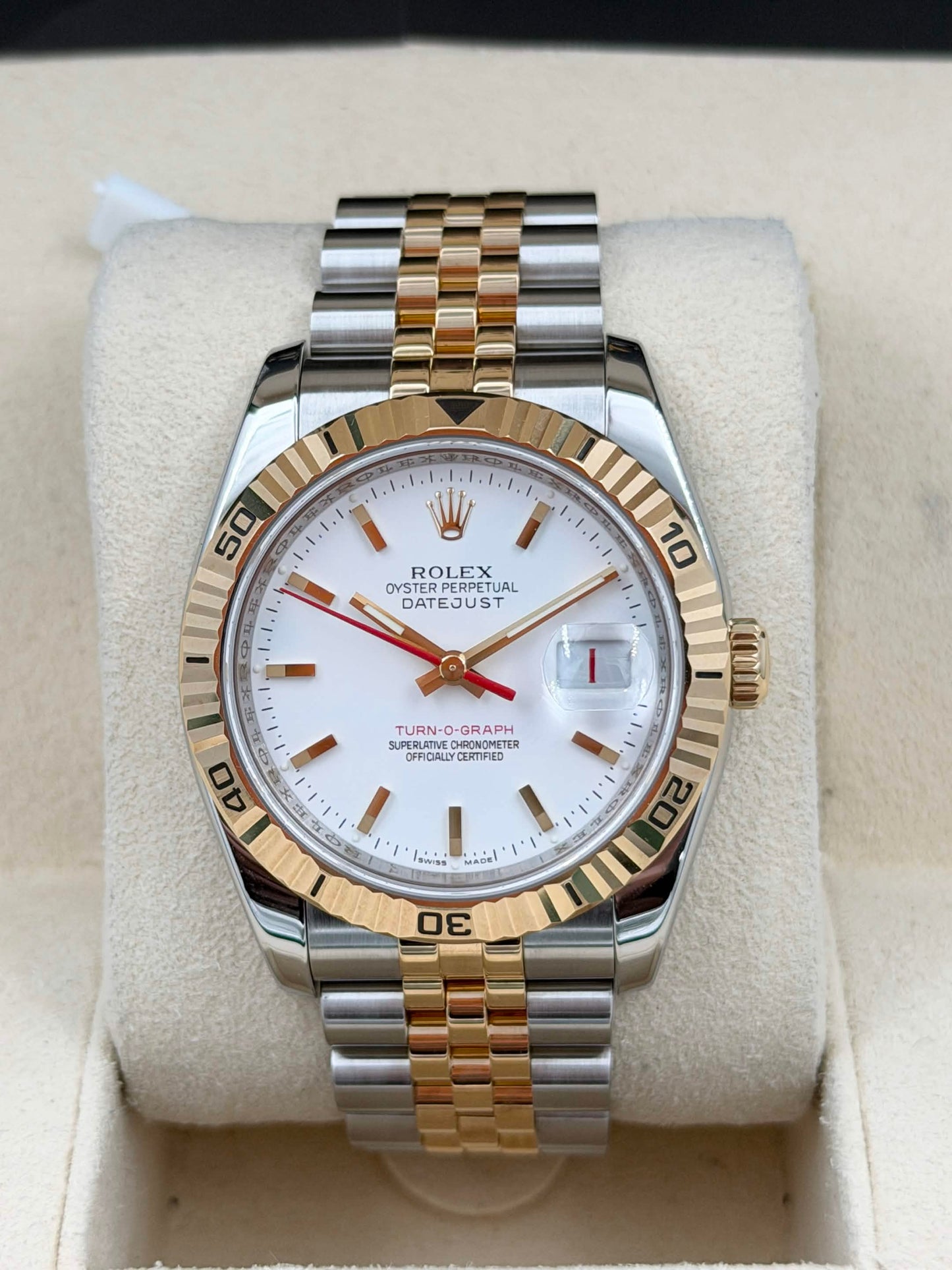 二手 USED ROLEX 勞力士 DATEJUST 116263 白色面 約2003年 五珠帶