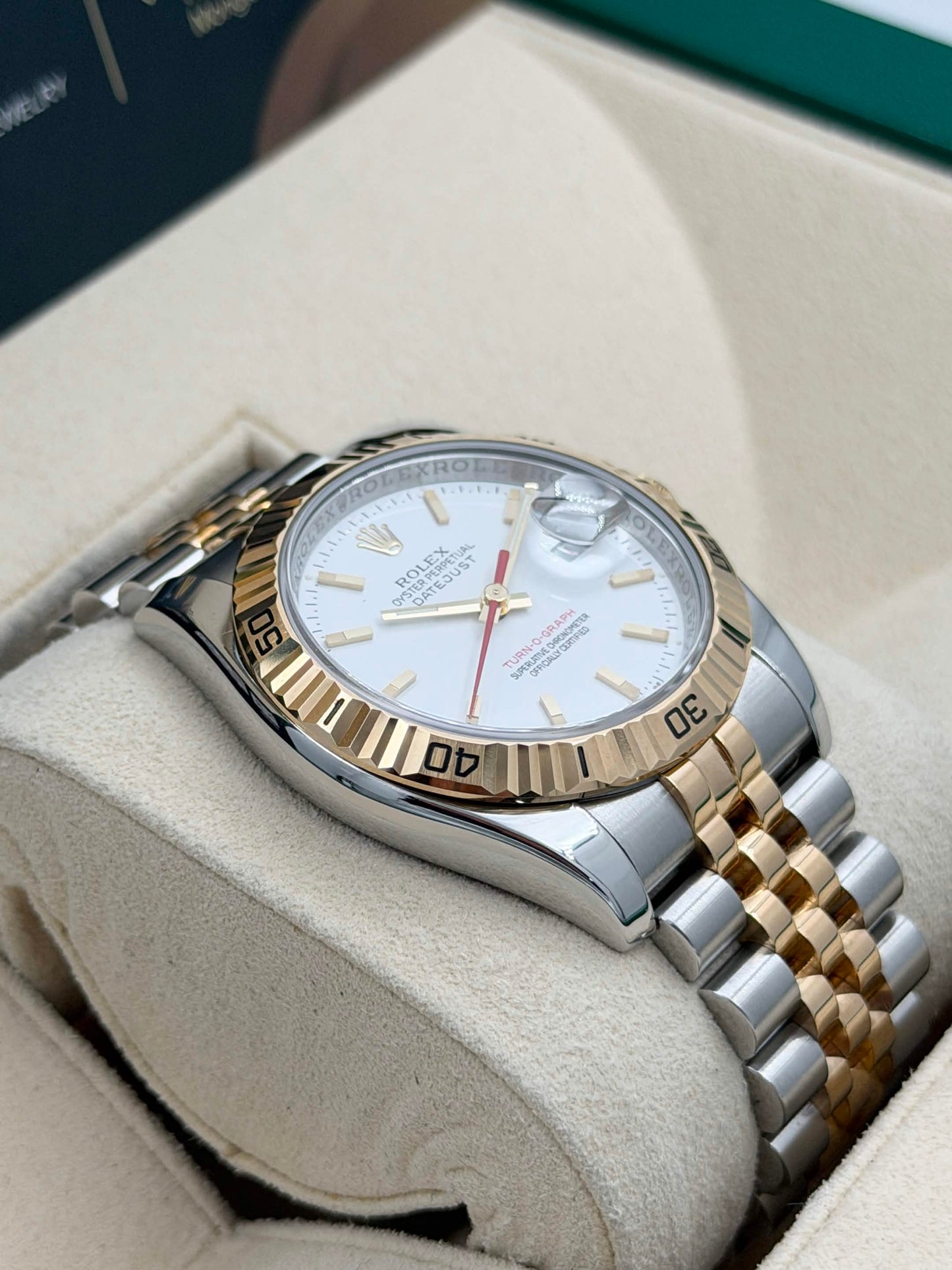 二手 USED ROLEX 勞力士 DATEJUST 116263 白色面 約2003年 五珠帶