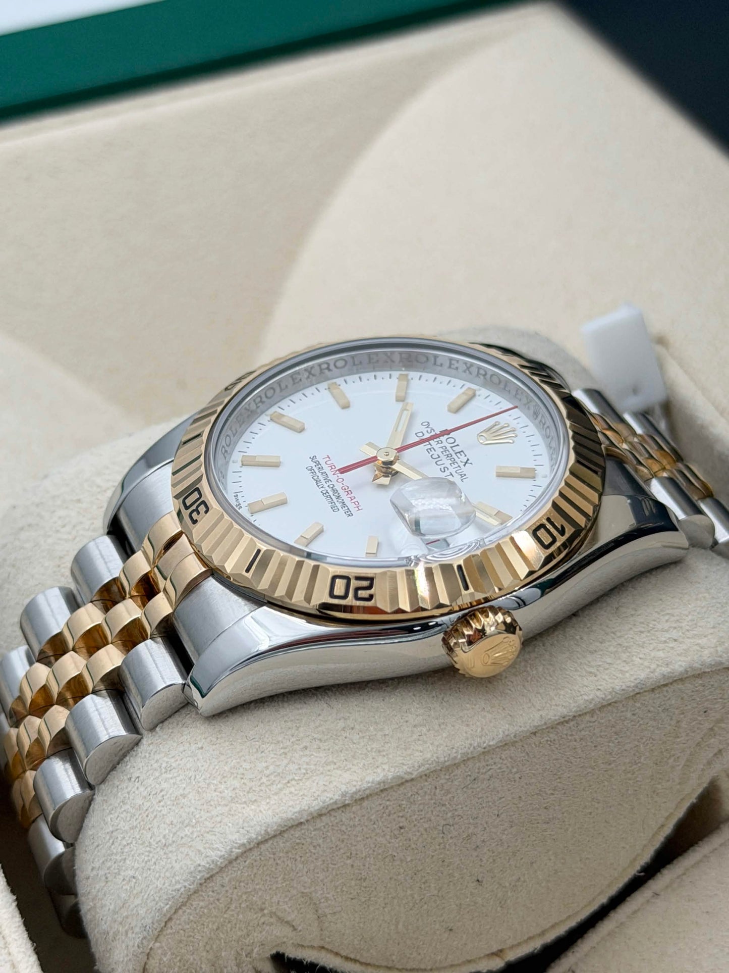 二手 USED ROLEX 勞力士 DATEJUST 116263 白色面 約2003年 五珠帶