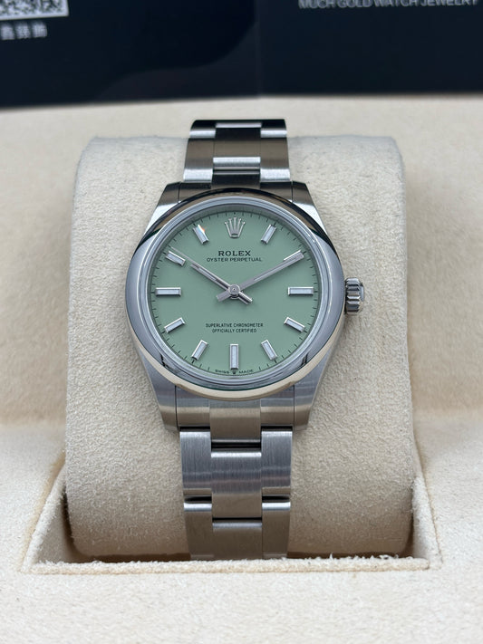 全新 NEW ROLEX 勞力士 OYSTER PERPETUAL 277200 2026年2月 開心果綠色 全套 FULL SET