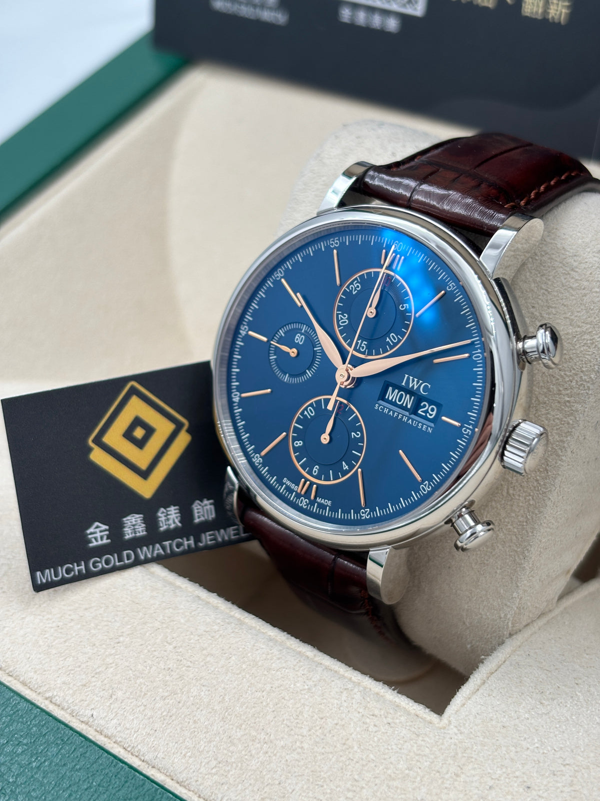 未使用品 NEW OLD STOCK  IWC 萬國 PORTOFINO IW391036 藍色 2022年8月 全套 FULL SET