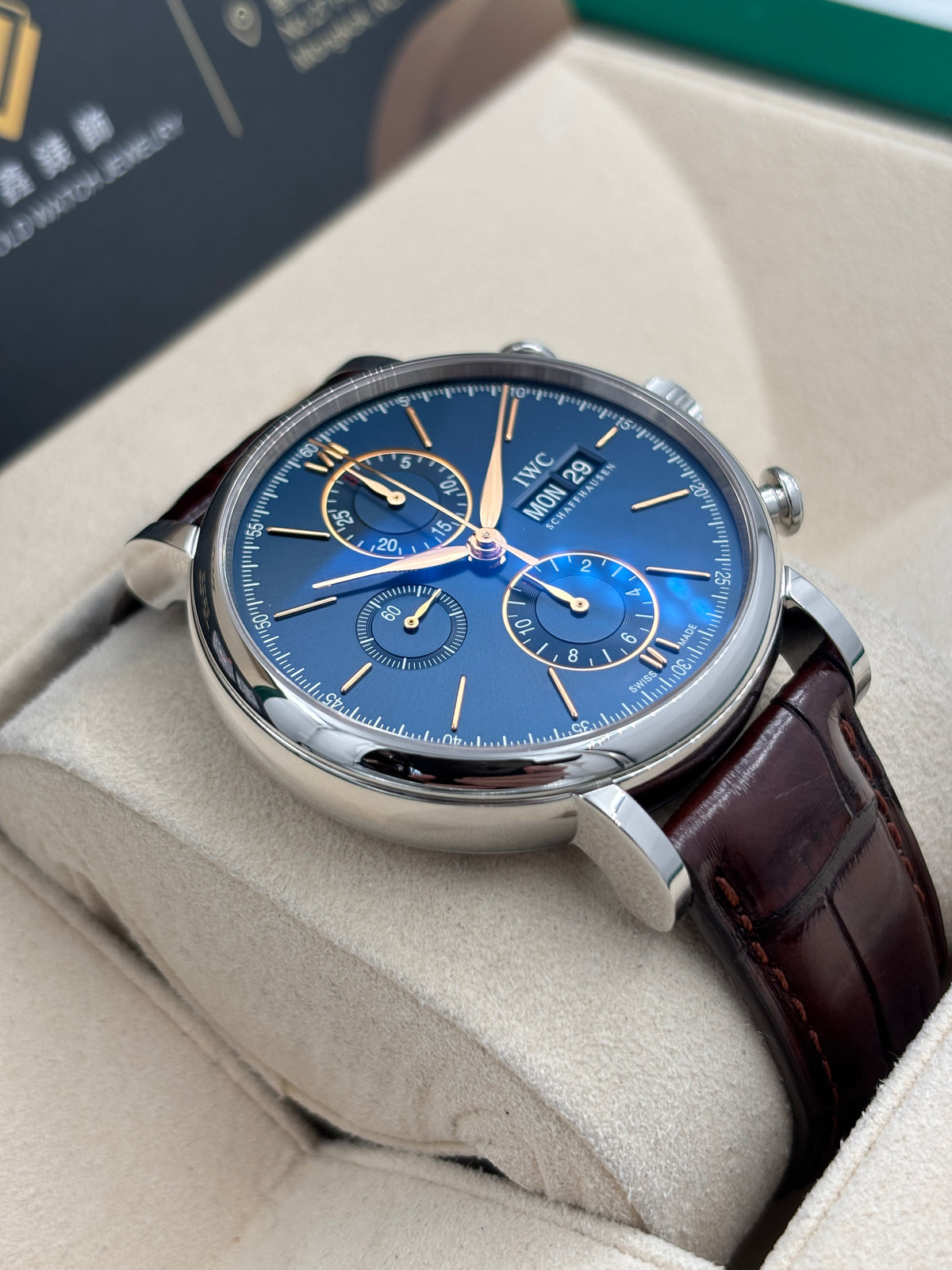 未使用品 NEW OLD STOCK  IWC 萬國 PORTOFINO IW391036 藍色 2022年8月 全套 FULL SET