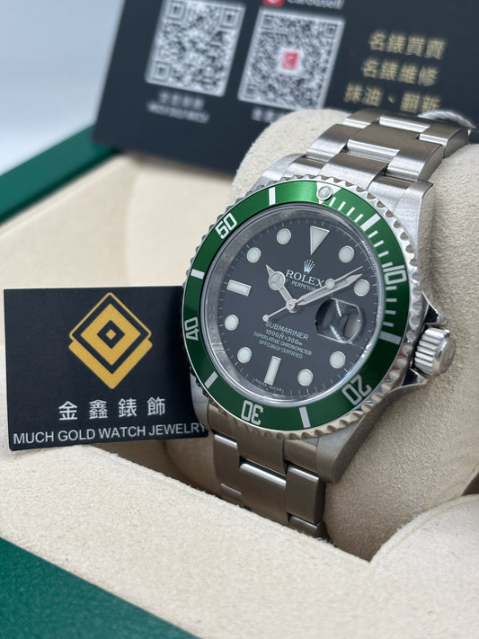 二手 USED  ROLEX 勞力士 SUBMARINER DATE 16610LV 黑色 2009年7月 全套 FULL SET