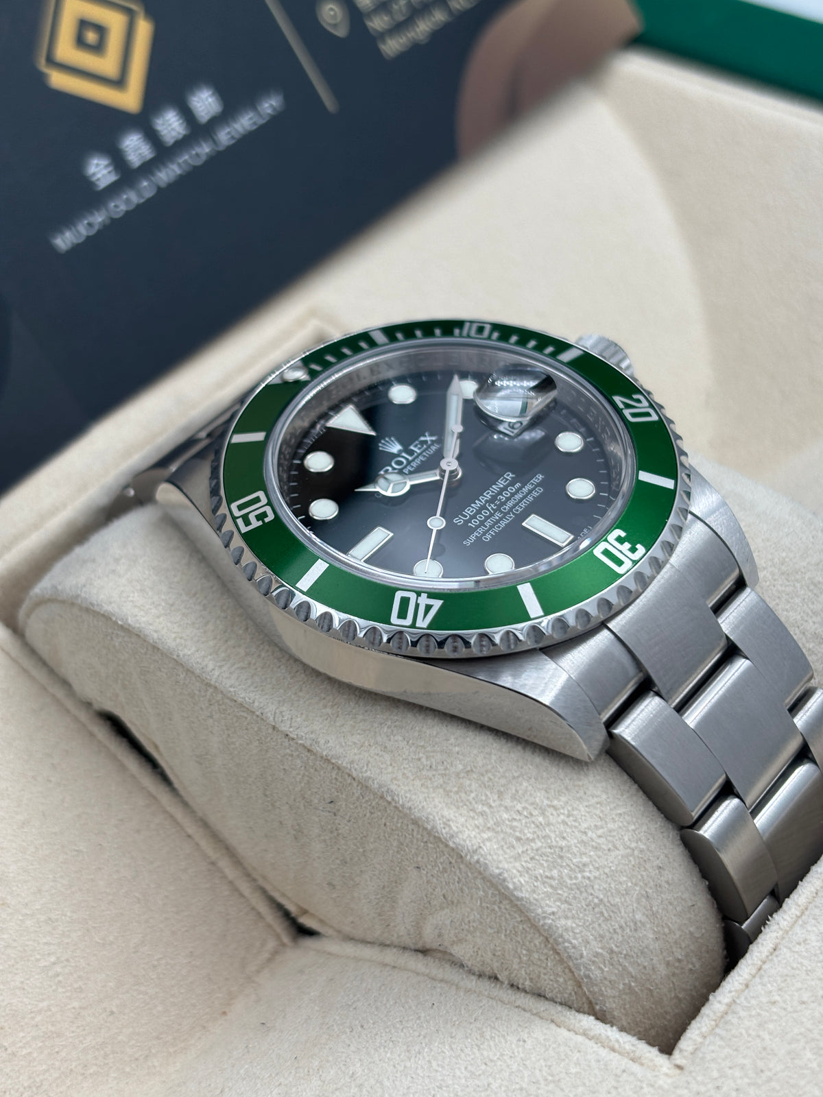 二手 USED  ROLEX 勞力士 SUBMARINER DATE 16610LV 黑色 2009年7月 全套 FULL SET
