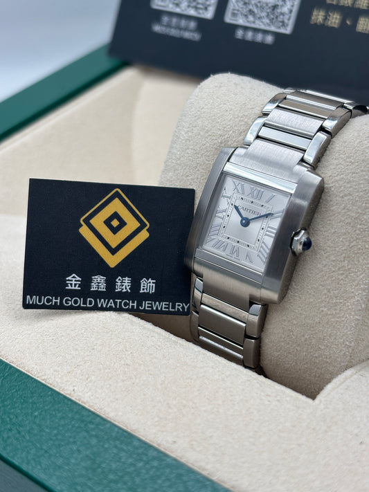 二手 USED  CARTIER 卡地亞 TANK FRANÇAISE WSTA0129 白色 石英機芯 2026年4月 全套 FULL SET