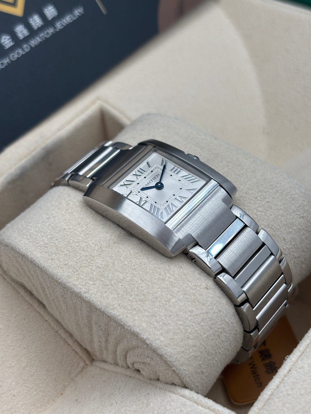 二手 USED  CARTIER 卡地亞 TANK FRANÇAISE WSTA0129 白色 石英機芯 2026年4月 全套 FULL SET