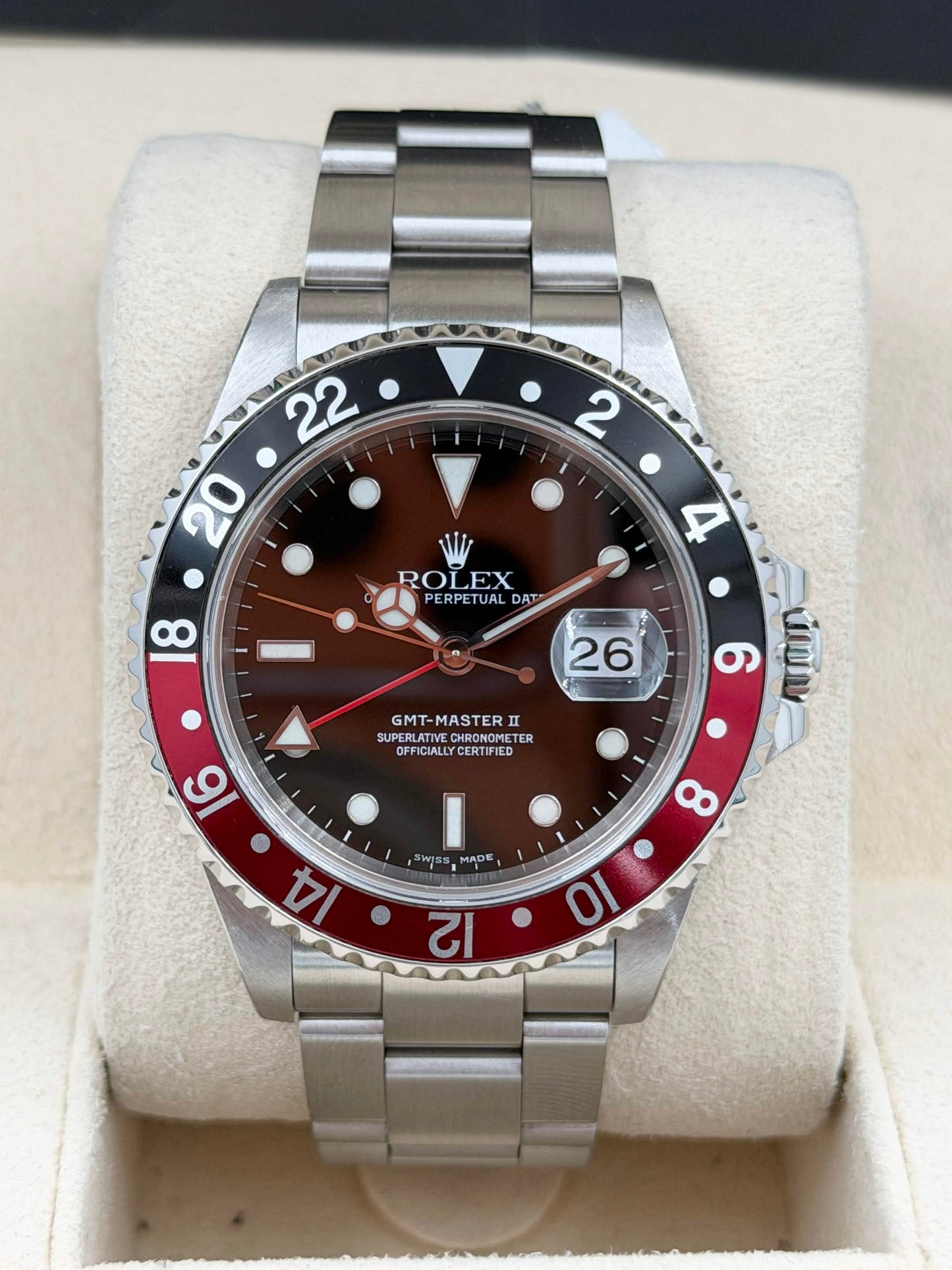 二手 USED ROLEX 勞力士 GMT-MASTER II 16710 可樂圈 2000年10月 保養證