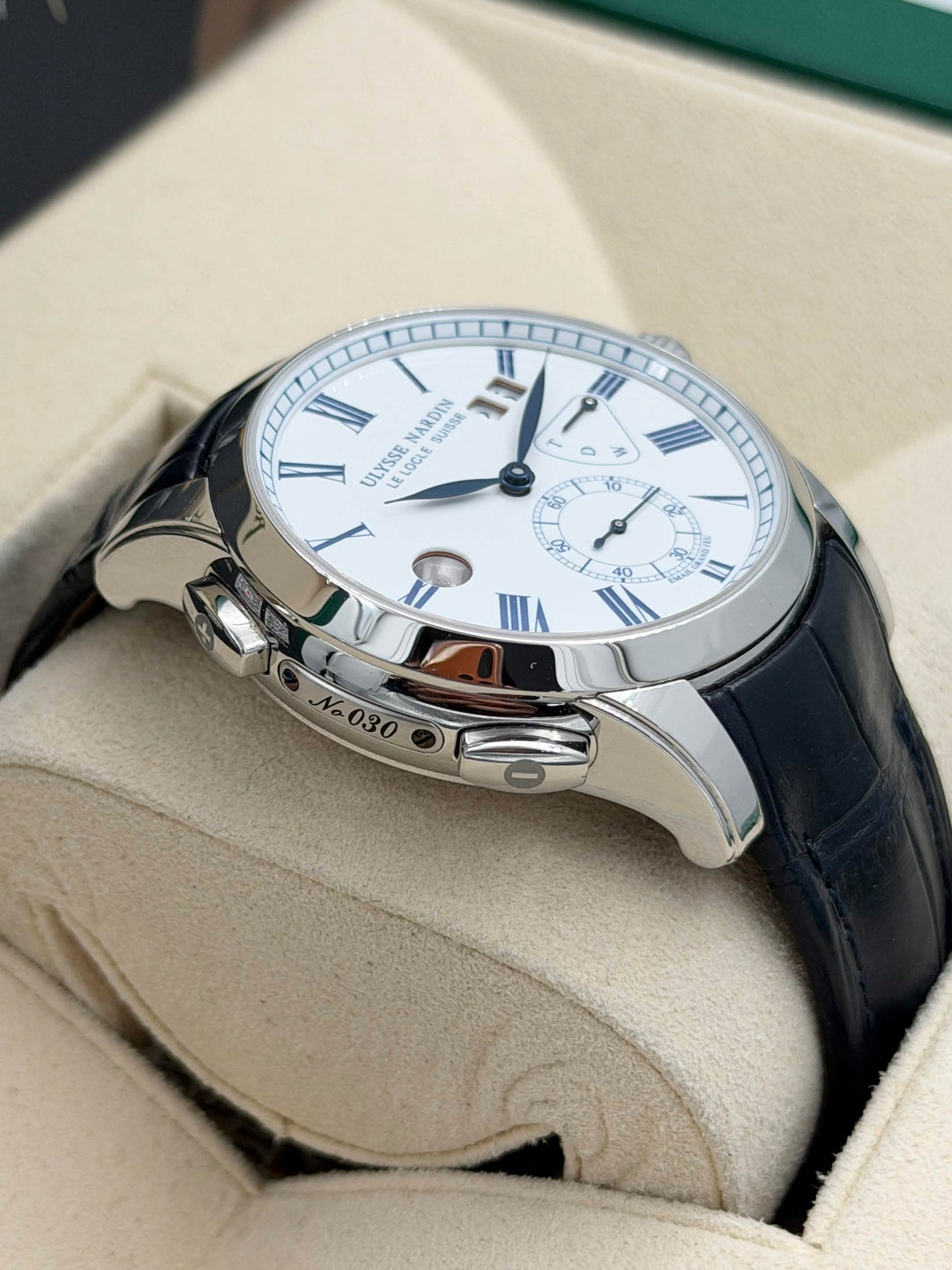 二手 USED ULYSSE NARDIN 雅典 CLASSIC DUAL TIME 3243-132/E0 2018年4月 全套
