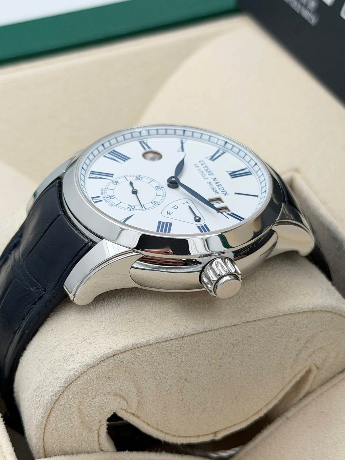 二手 USED ULYSSE NARDIN 雅典 CLASSIC DUAL TIME 3243-132/E0 2018年4月 全套