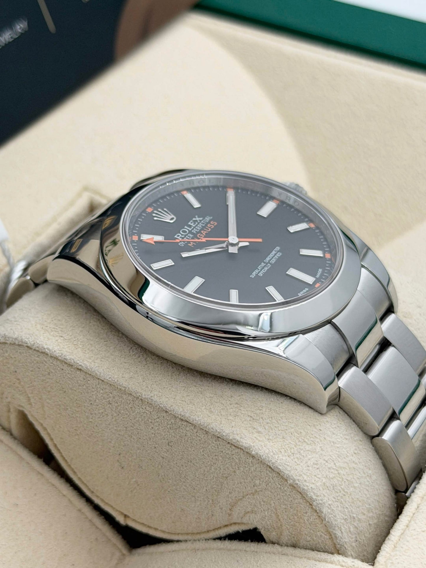 二手 USED ROLEX 勞力士 MILGAUSS 116400 閃電針 2013年12月 全套