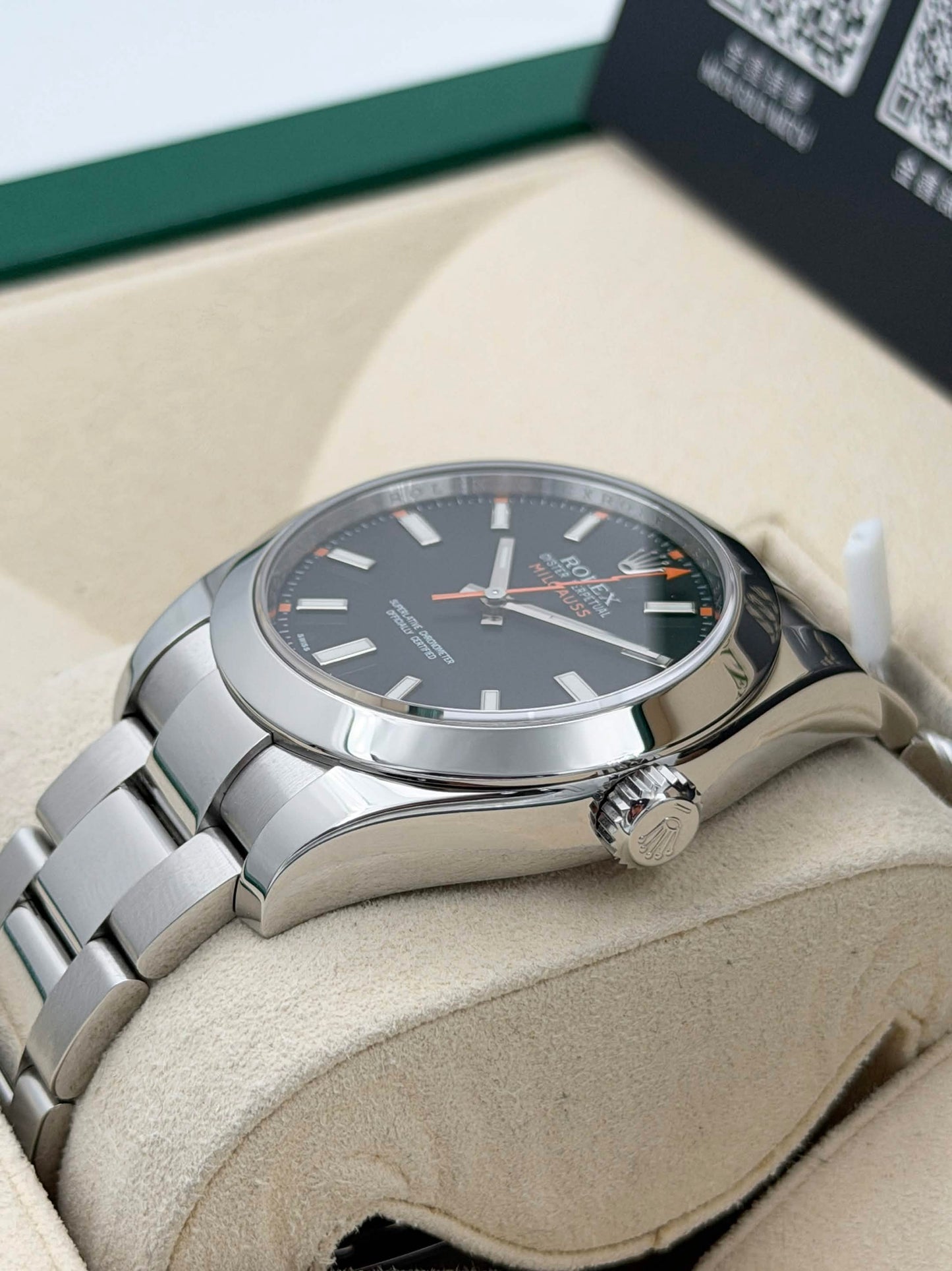 二手 USED ROLEX 勞力士 MILGAUSS 116400 閃電針 2013年12月 全套