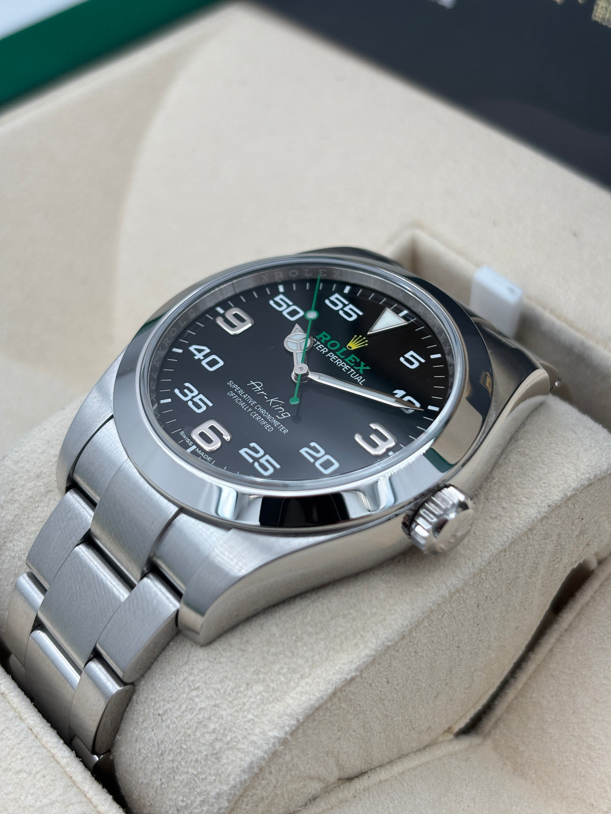 二手 USED  ROLEX 勞力士 AIR KING 116900 黑色 2017年10月 全套 FULL SET