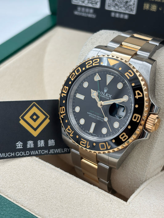 二手 USED  ROLEX 勞力士 GMT-MASTER II 116713LN 黑色 2018年10月&nbsp; 全套 FULL SET AD單