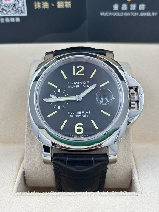 [SOLD OUT]二手 USED  PANERAI 沛納海 LUMINOR PAM00104 2003年2月 黑色 全套 FULL SET