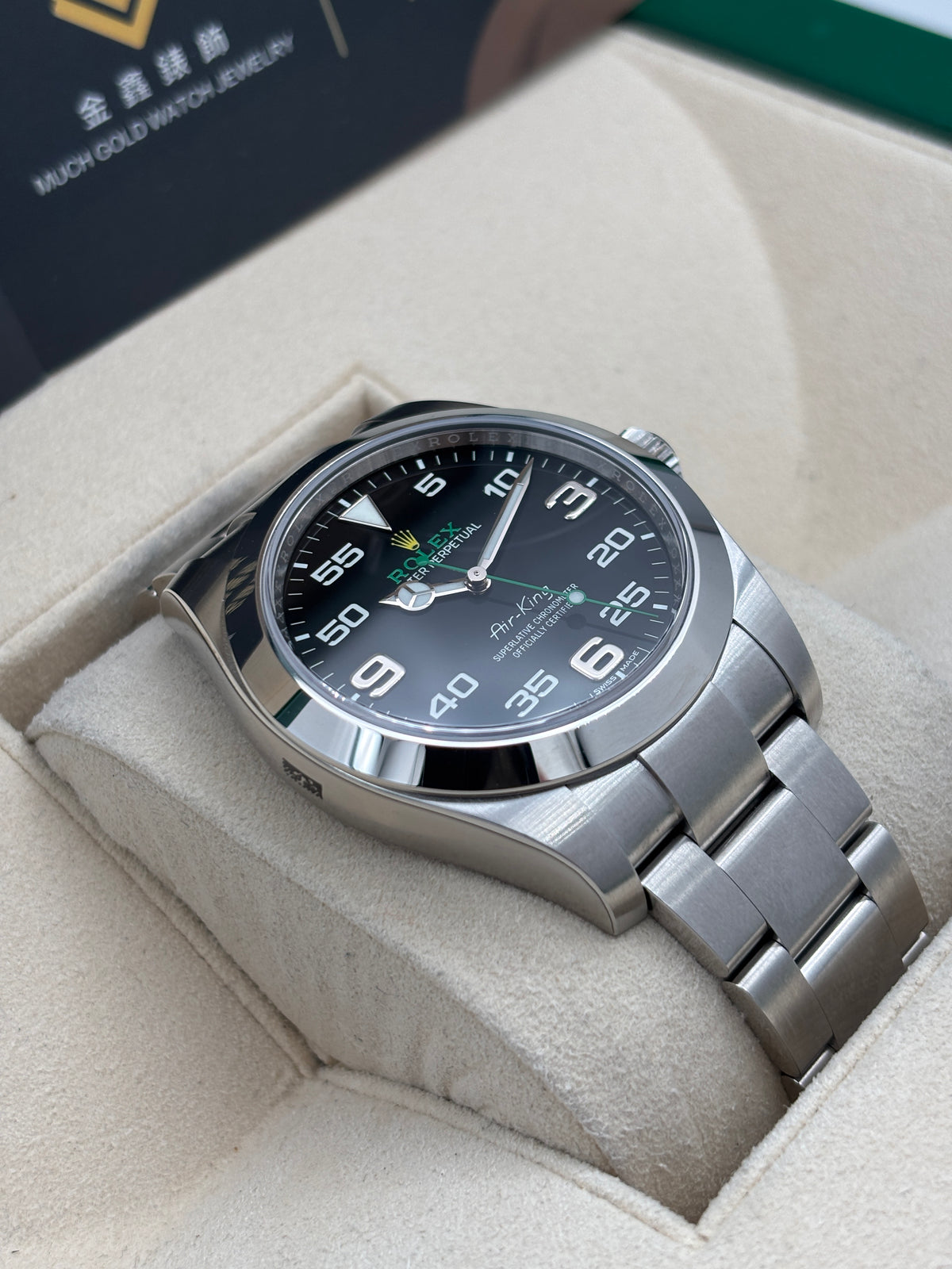 未使用品 N.O.S  ROLEX 勞力士 AIR KING 116900 黑色 2016年7月 齊膠紙 全套 FULL SET
