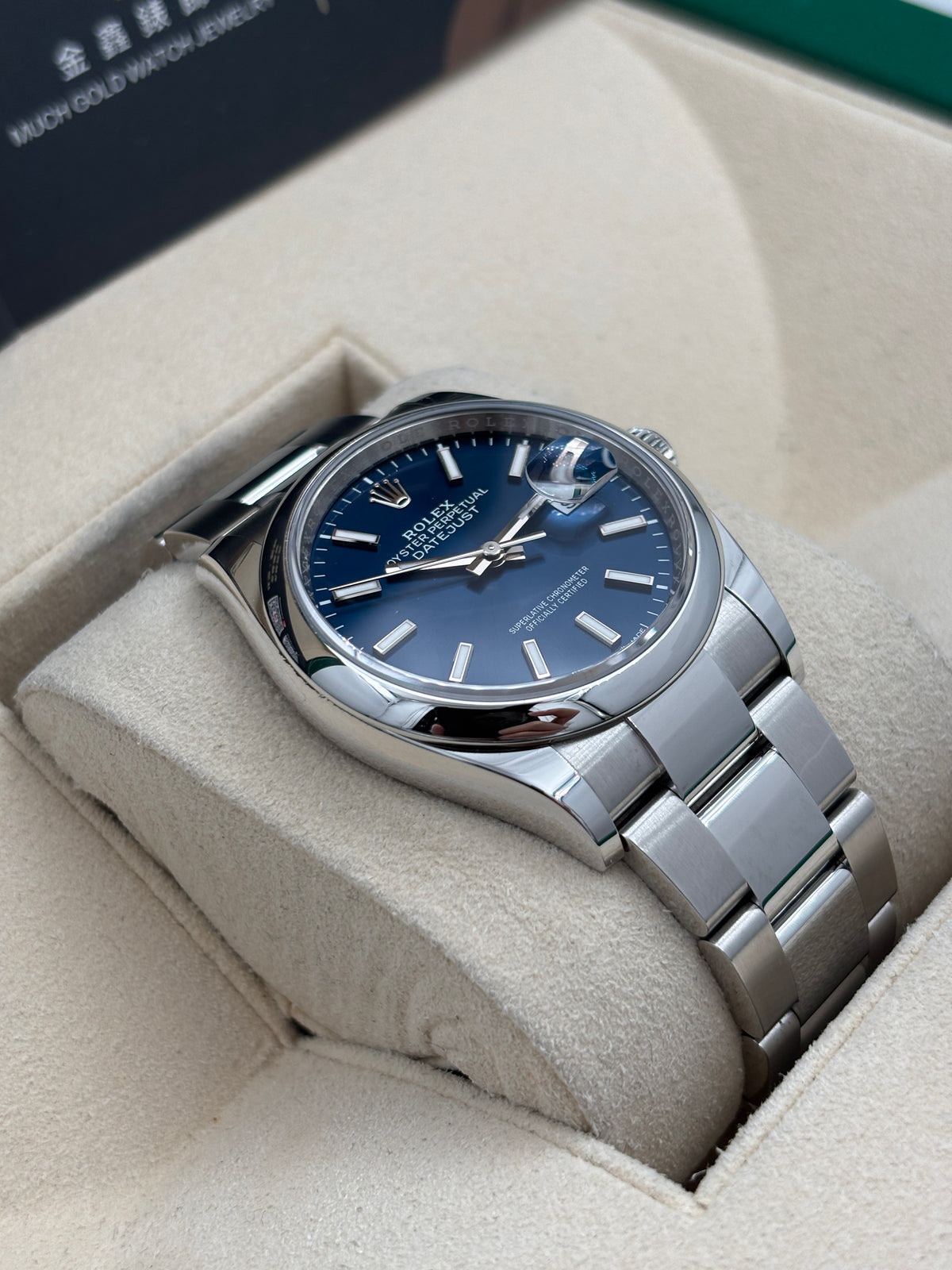 二手 USED  ROLEX 勞力士 DATEJUST 126200 藍色 2025年7月 全套 FULL SET