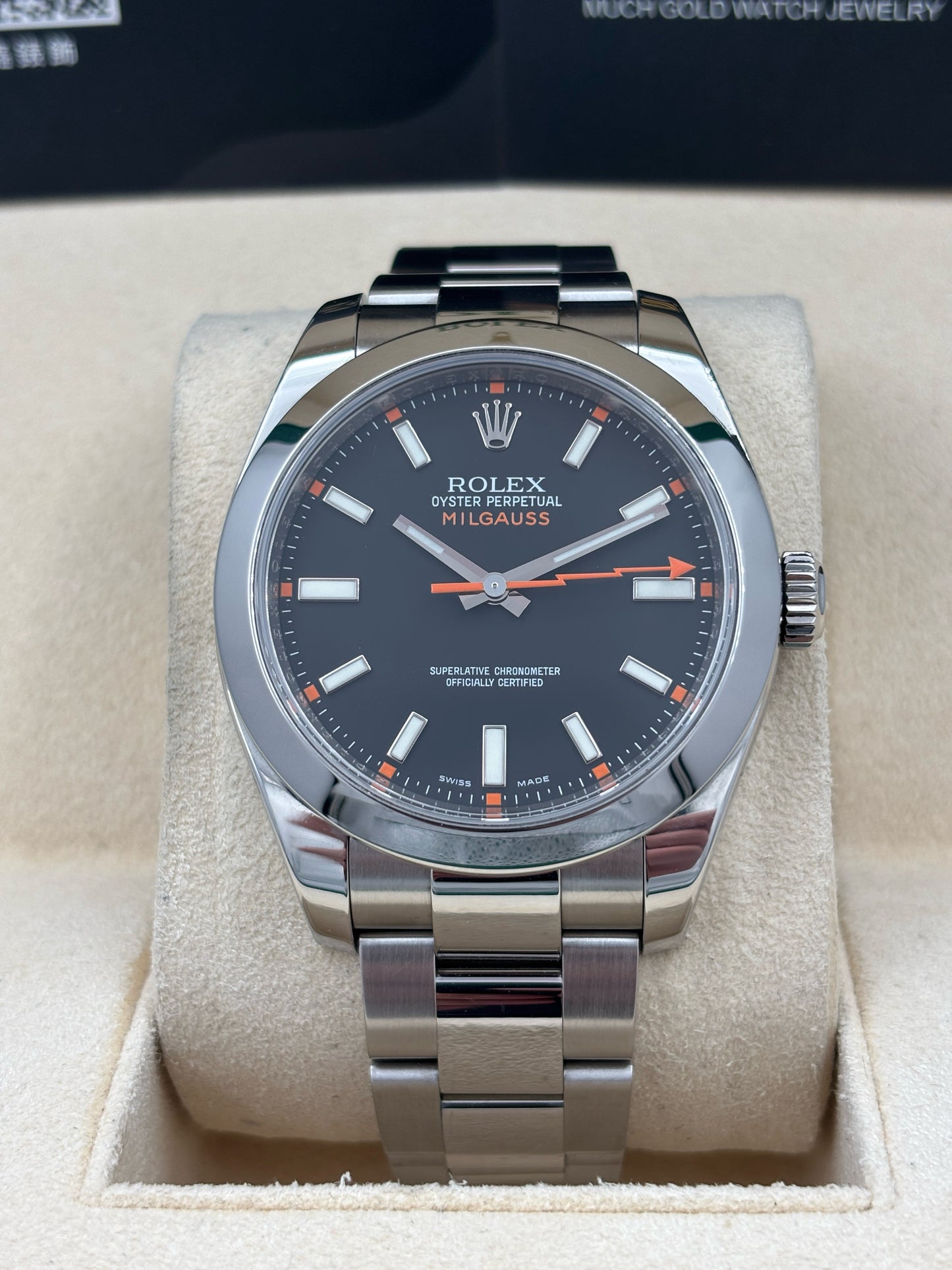 [SOLD OUT]二手 USED  ROLEX 勞力士 MILGAUSS 116400 2011年5月 黑色 全套 FULL SET