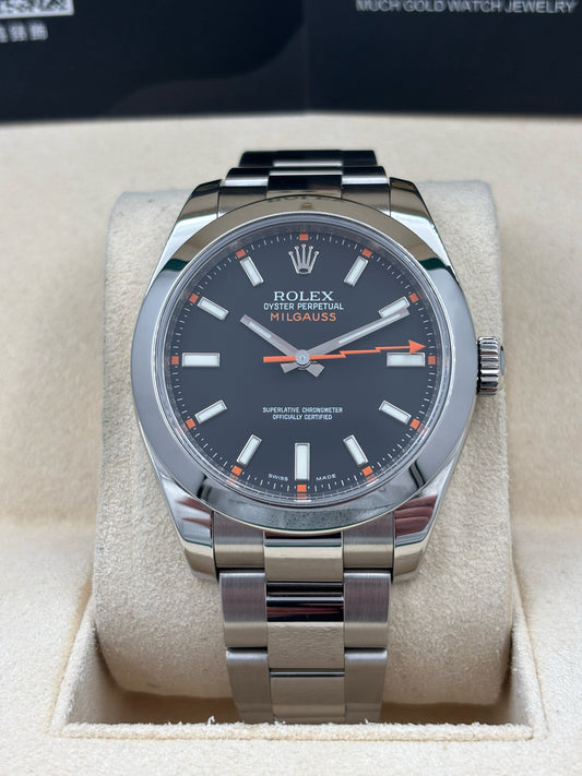 [SOLD OUT]二手 USED  ROLEX 勞力士 MILGAUSS 116400 2011年5月 黑色 全套 FULL SET