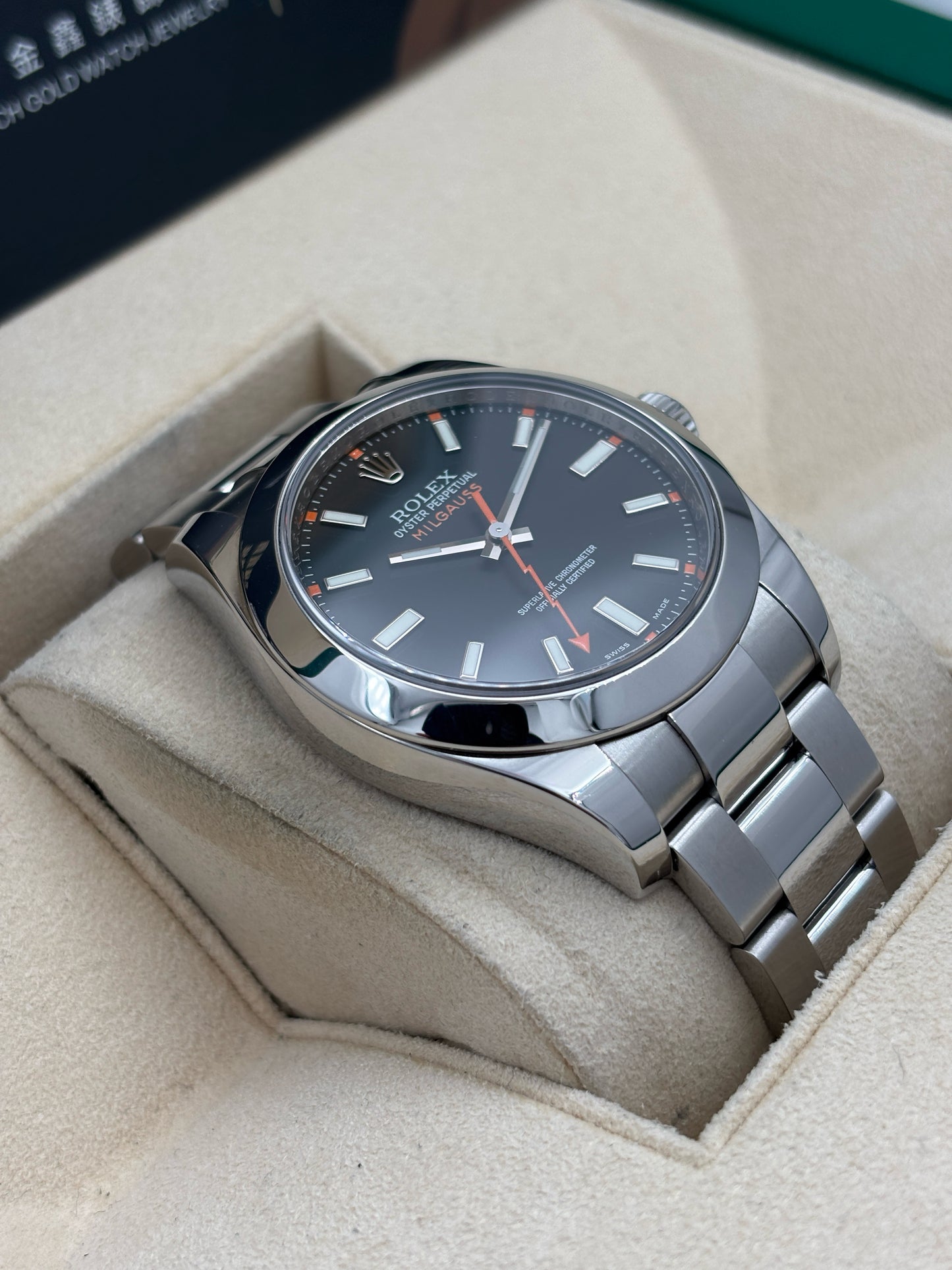 [SOLD OUT]二手 USED  ROLEX 勞力士 MILGAUSS 116400 2011年5月 黑色 全套 FULL SET