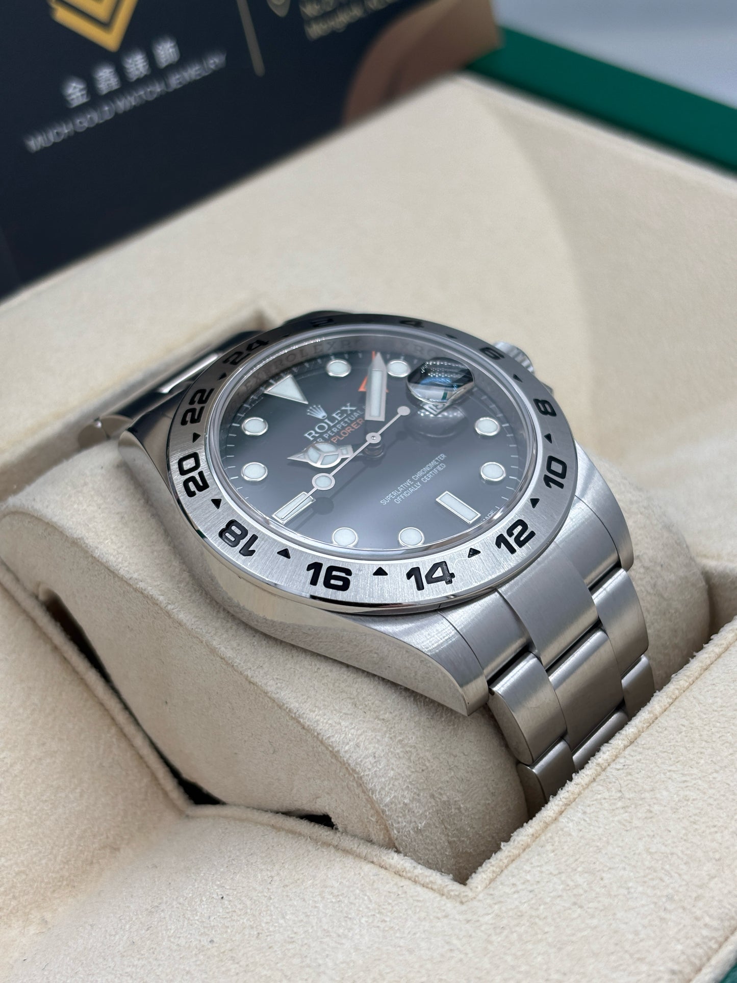 [SOLD OUT]二手 USED  ROLEX 勞力士 EXPLORER II 216570 2015年7月 黑色 全套 FULL SET