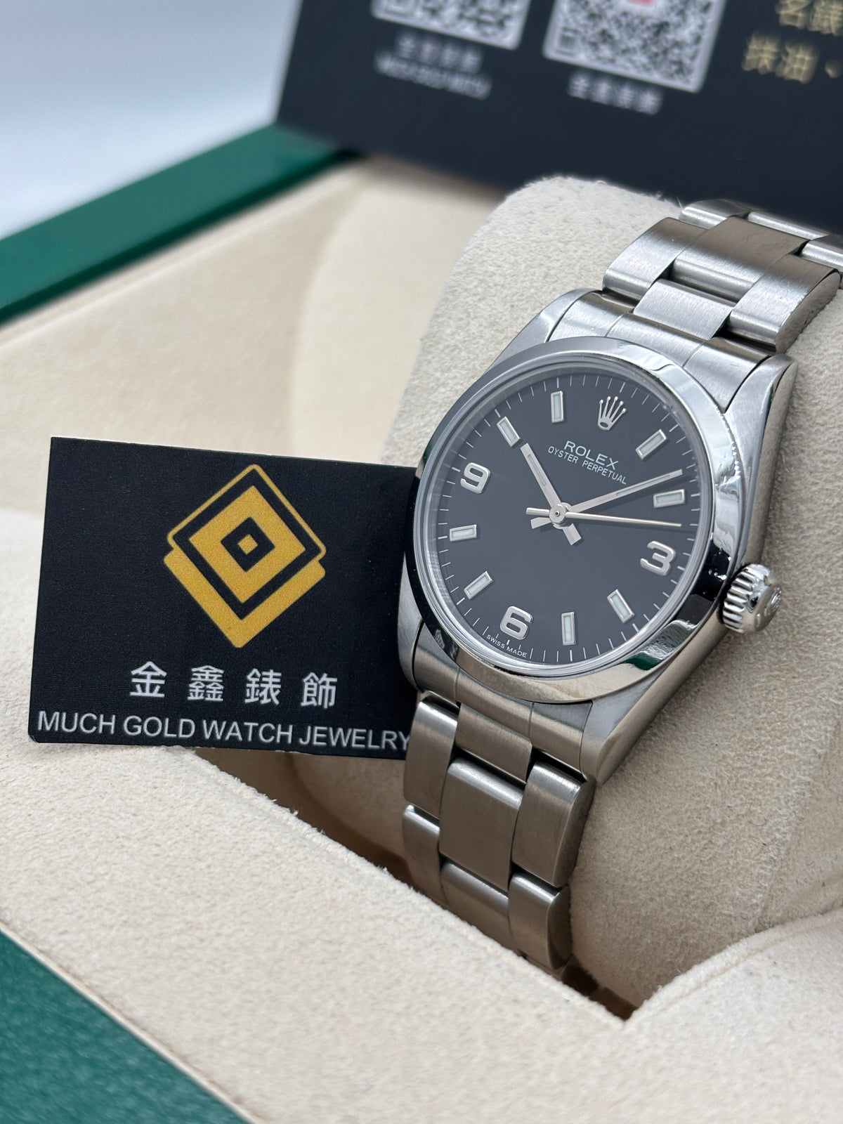 二手 USED  ROLEX 勞力士 OYSTER PERPETUAL 67480 黑色 約1996年 淨錶 WATCH ONLY