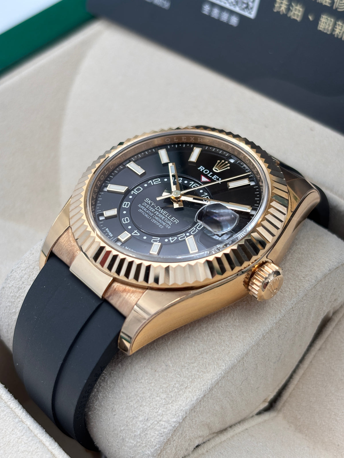 二手 USED  ROLEX 勞力士 SKY-DWELLER 326238 黑色 2022年12月 未打磨 全套 FULL SET