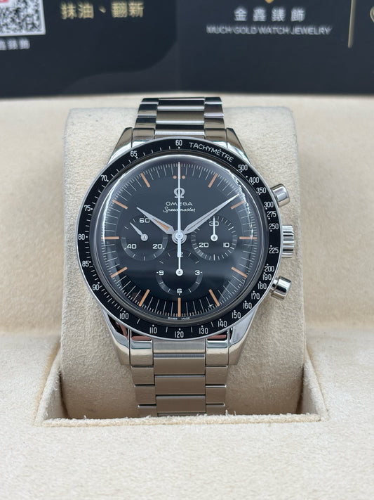 [SOLD OUT]二手 USED  OMEGA 歐米茄 SPEEDMASTER ‘FIRST OMEGA IN SPACE‘ 310.30.40.50.06.001 2024年10月 黑色 手動上鏈 99.9% 新 全套 FULL SET