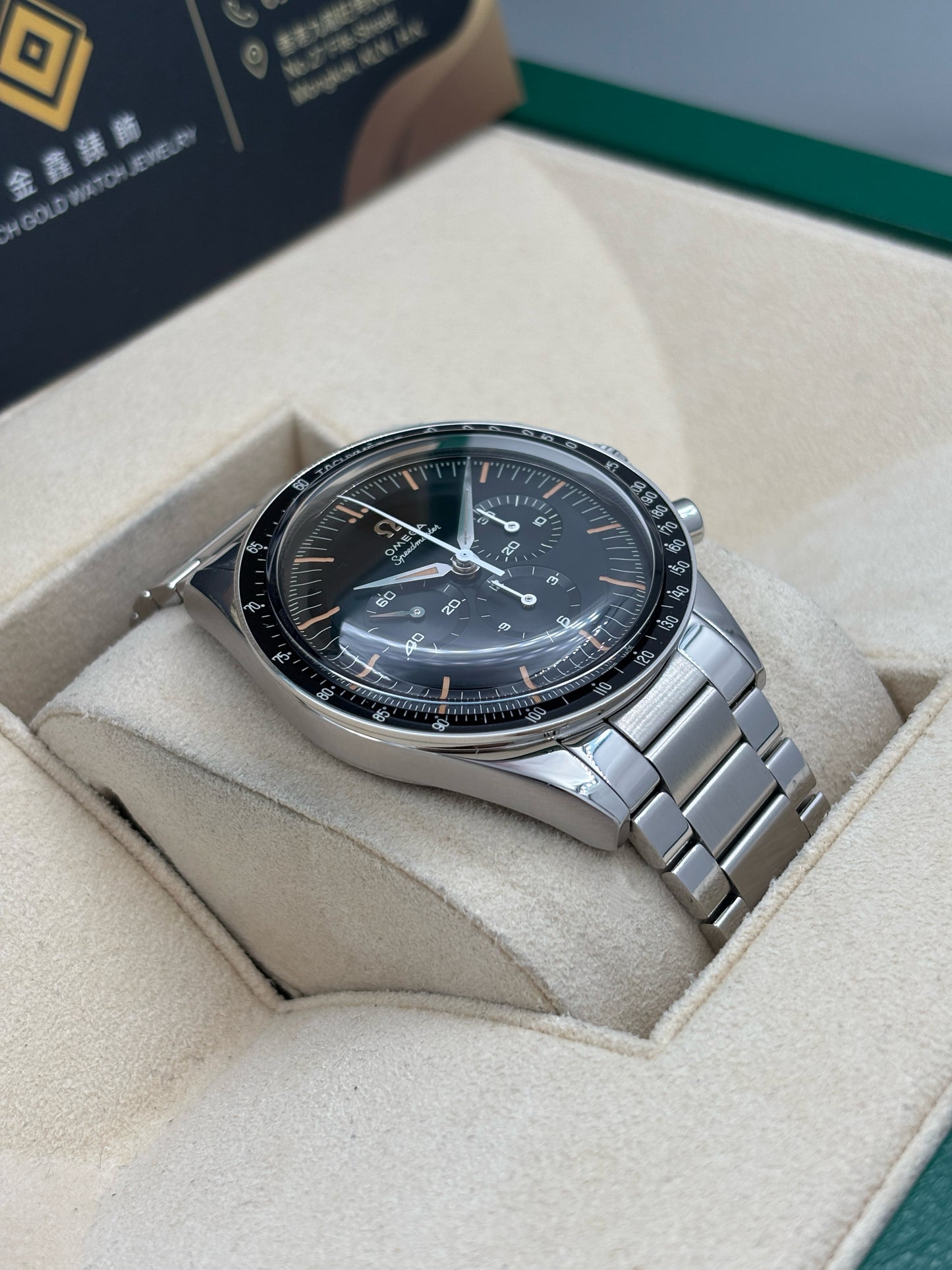 [SOLD OUT]二手 USED  OMEGA 歐米茄 SPEEDMASTER ‘FIRST OMEGA IN SPACE‘ 310.30.40.50.06.001 2024年10月 黑色 手動上鏈 99.9% 新 全套 FULL SET
