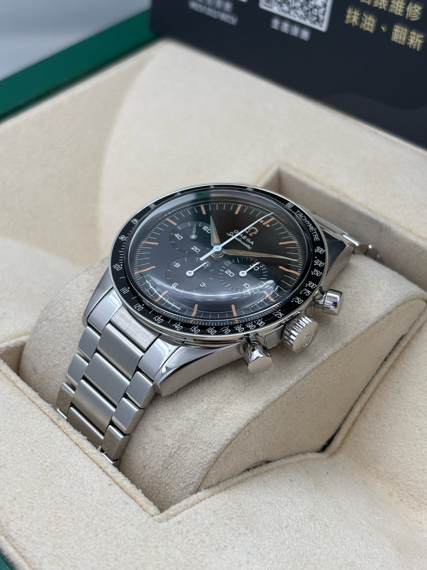 [SOLD OUT]二手 USED  OMEGA 歐米茄 SPEEDMASTER ‘FIRST OMEGA IN SPACE‘ 310.30.40.50.06.001 2024年10月 黑色 手動上鏈 99.9% 新 全套 FULL SET