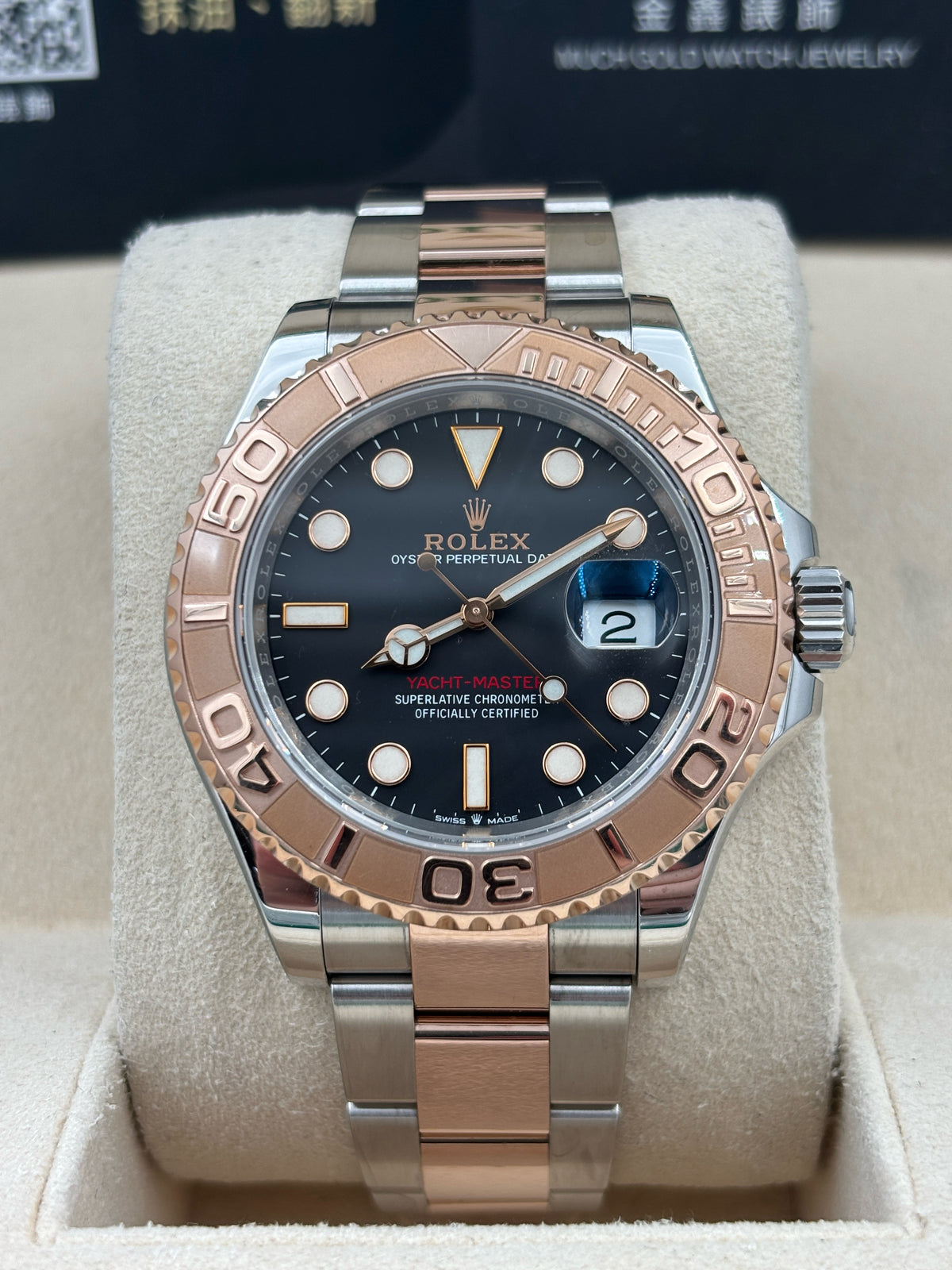 二手 USED  ROLEX 勞力士 YACHT-MASTER 126621 黑色 2019年12月 圈已貼膜 全套 FULL SET