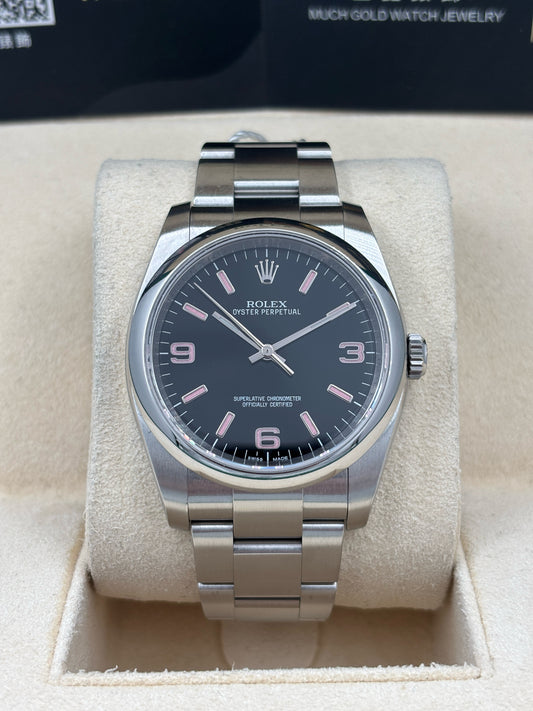 [SOLD OUT]二手 USED  ROLEX 勞力士 OYSTER PERPETUAL 116000 黑色 亂碼 粉紅字 淨錶 WATCH ONLY