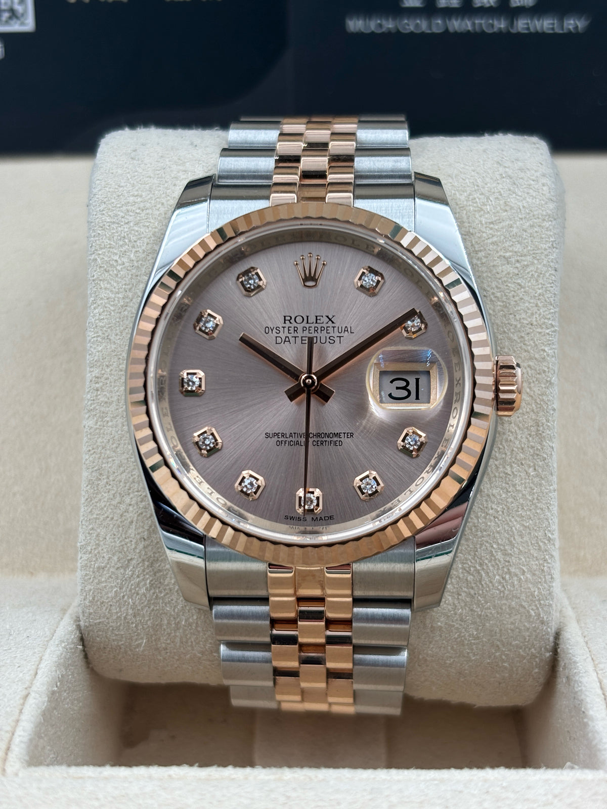 二手 USED  ROLEX 勞力士 DATEJUST 116231 日亮金鑽石字 亂碼 淨錶 WATCH ONLY