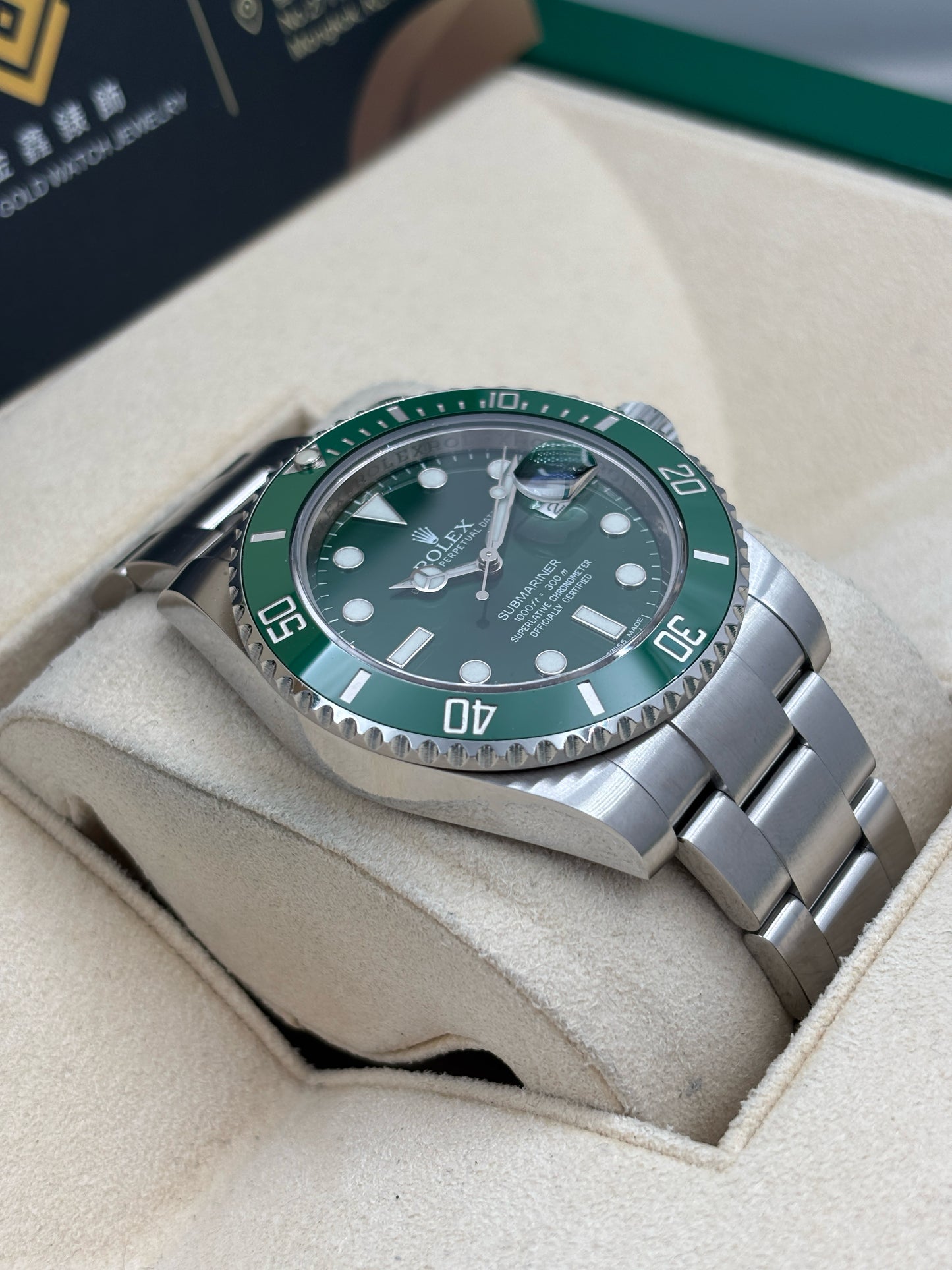 二手 USED  ROLEX 勞力士 SUBMARINER DATE 116610LV 綠色 2013年1月 全套 FULL SET