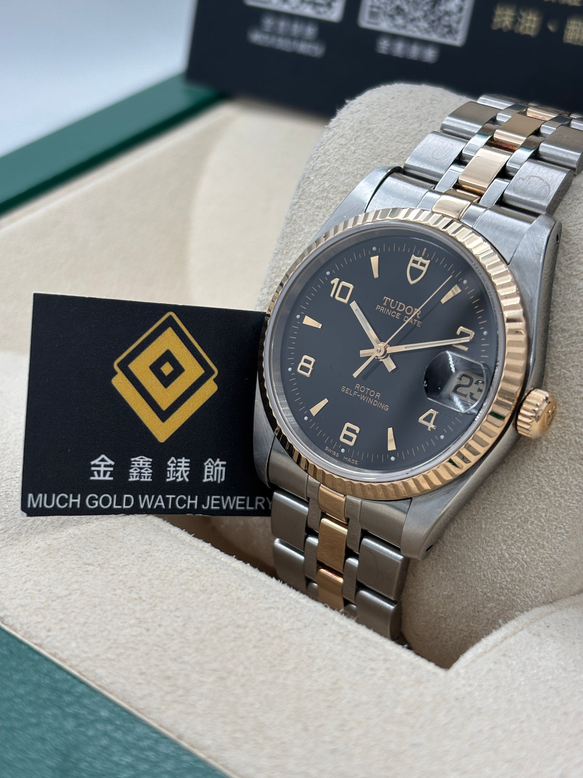 二手 USED  TUDOR 帝舵 PRINCE DATE 74033 黑色 2010年6月 全套 FULL SET AD單