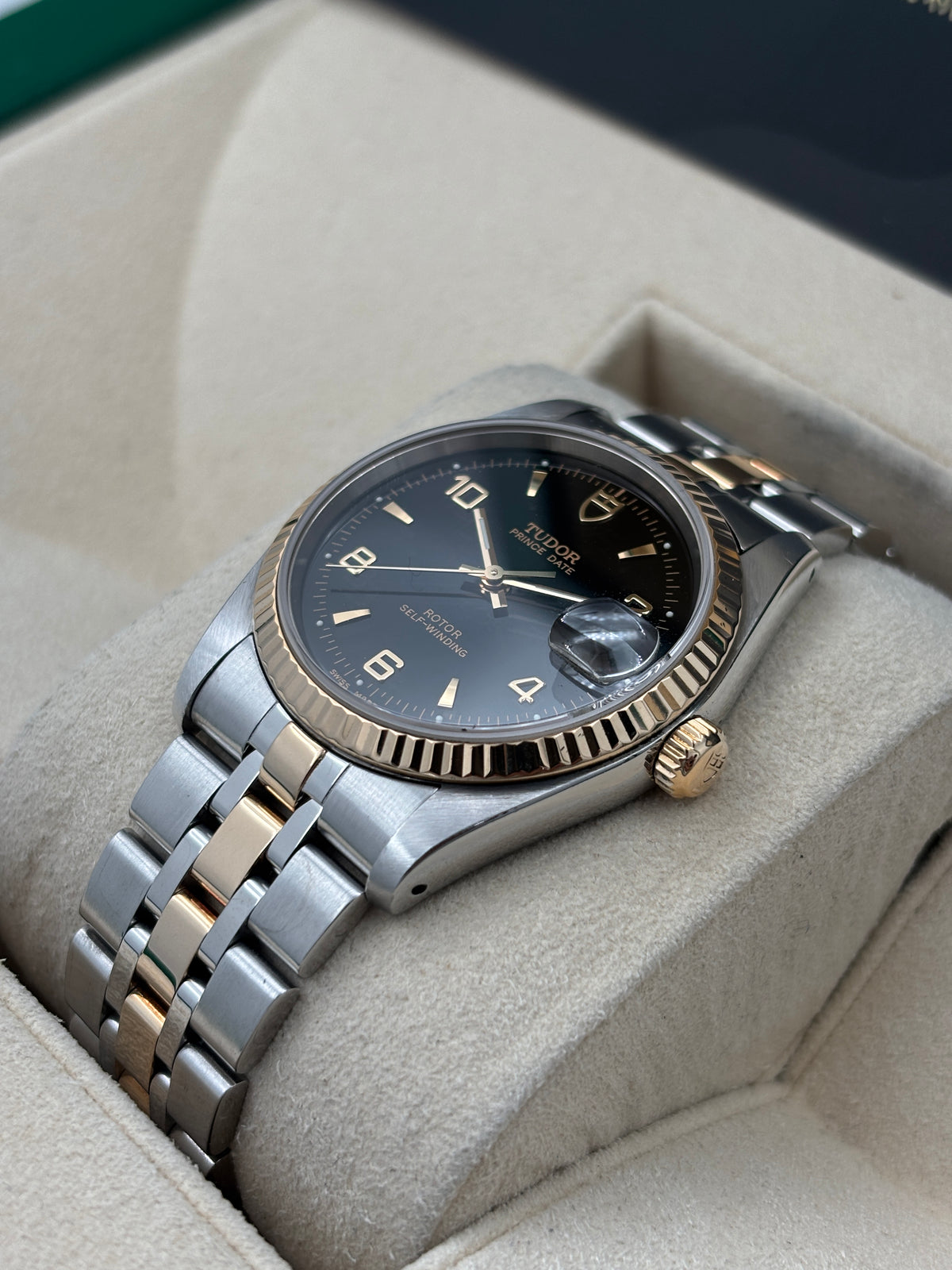 二手 USED  TUDOR 帝舵 PRINCE DATE 74033 黑色 2010年6月 全套 FULL SET AD單