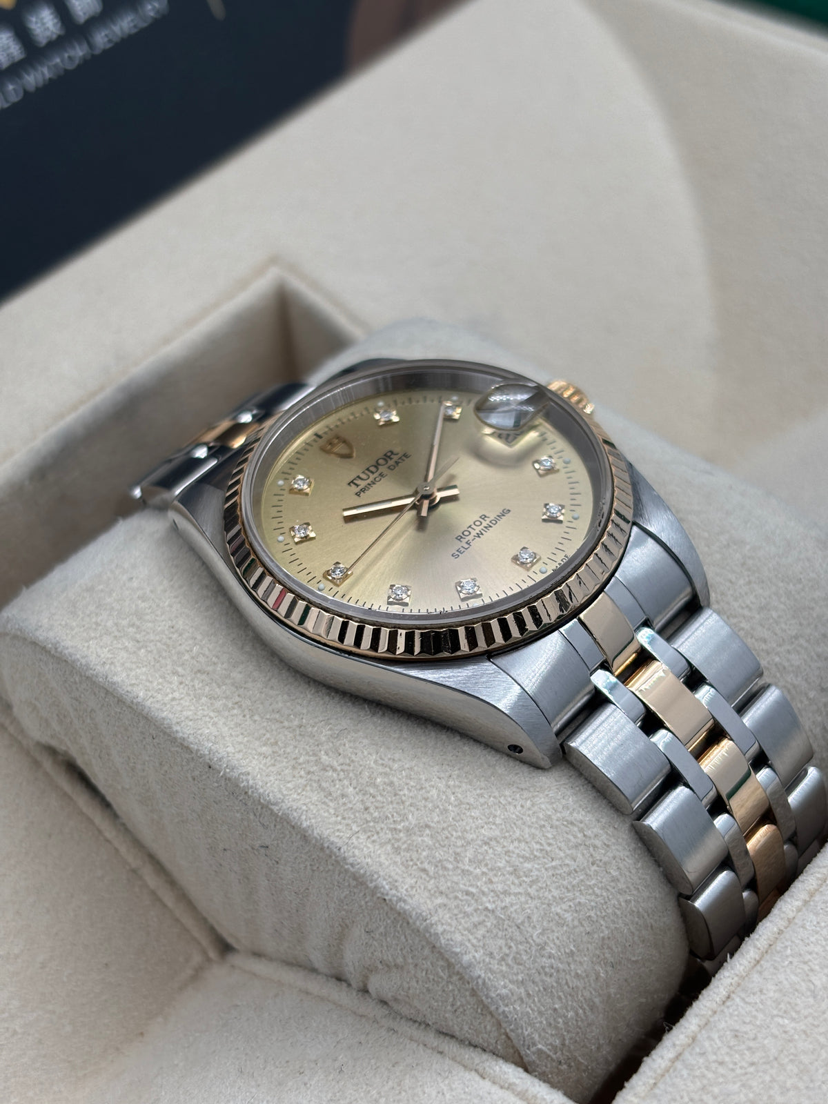 二手 USED  TUDOR 帝舵 PRINCE OYSTERDATE 72033 金色鑽石字 年份不詳 淨錶 WATCH ONLY